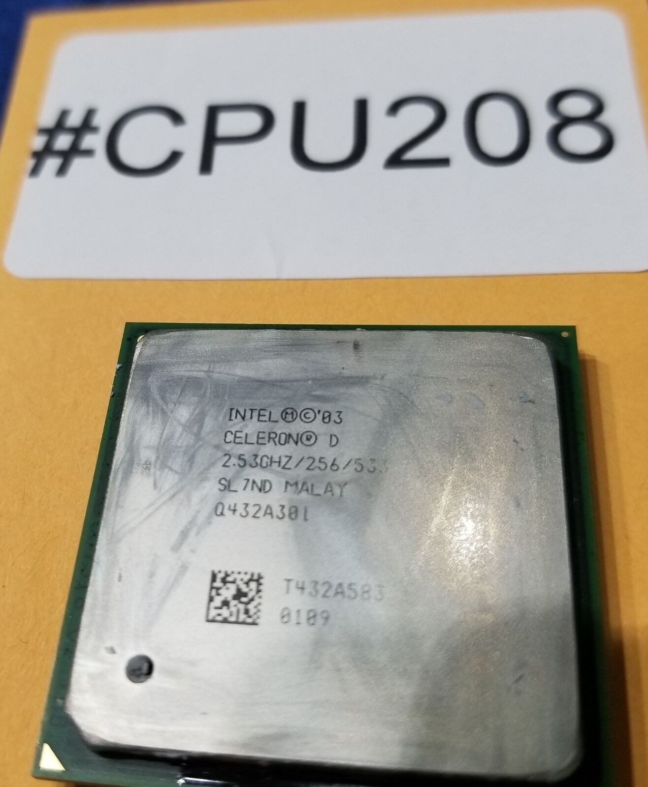 Intel® Celeron® D Processor 325 256K Cache 2.53 GHz, 533 MHz FSB SL7ND