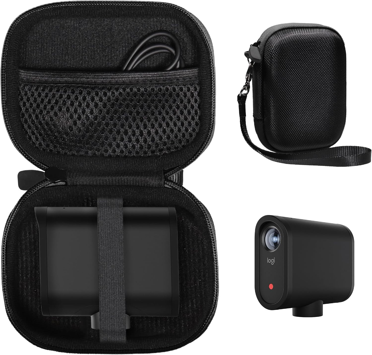 Case for Logitech for Creators Mevo Start, Wireless Live Streaming Camera (Black