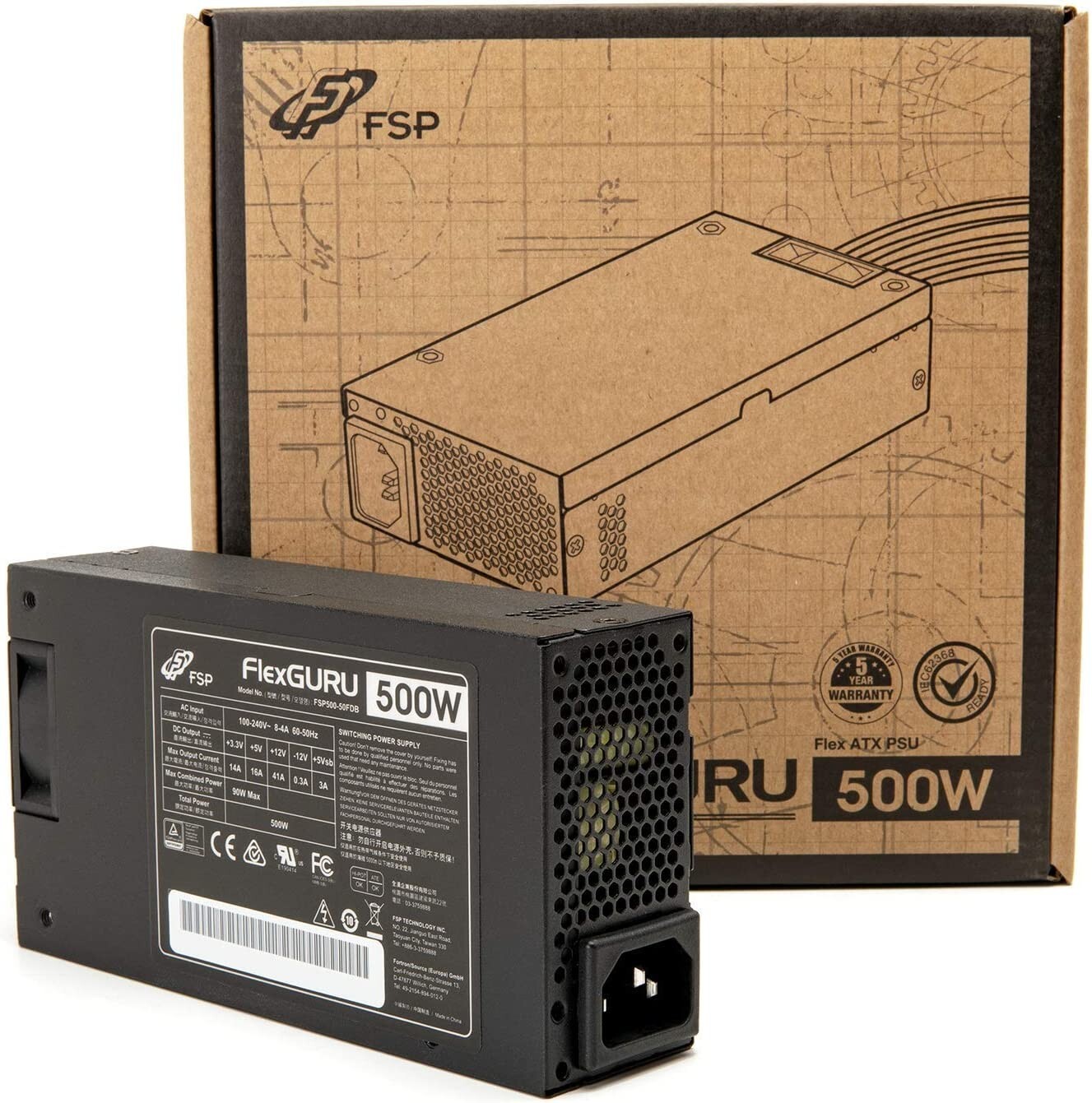 FlexGURU Pro 500W Power Supply Flex ATX Gold (Flex Guru 500W)