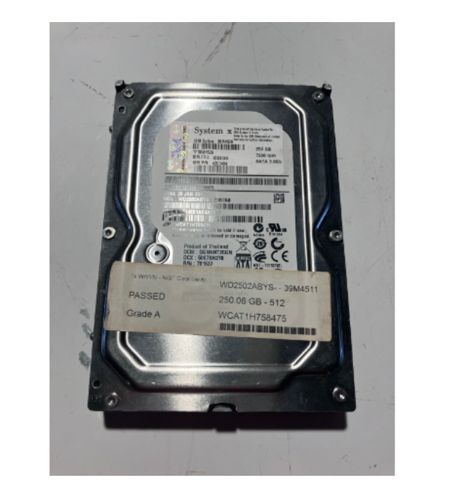 39M4508 IBM 250GB 7.2K RPM SIMPLE SWAP SATA 3.5 HDD 39M4511