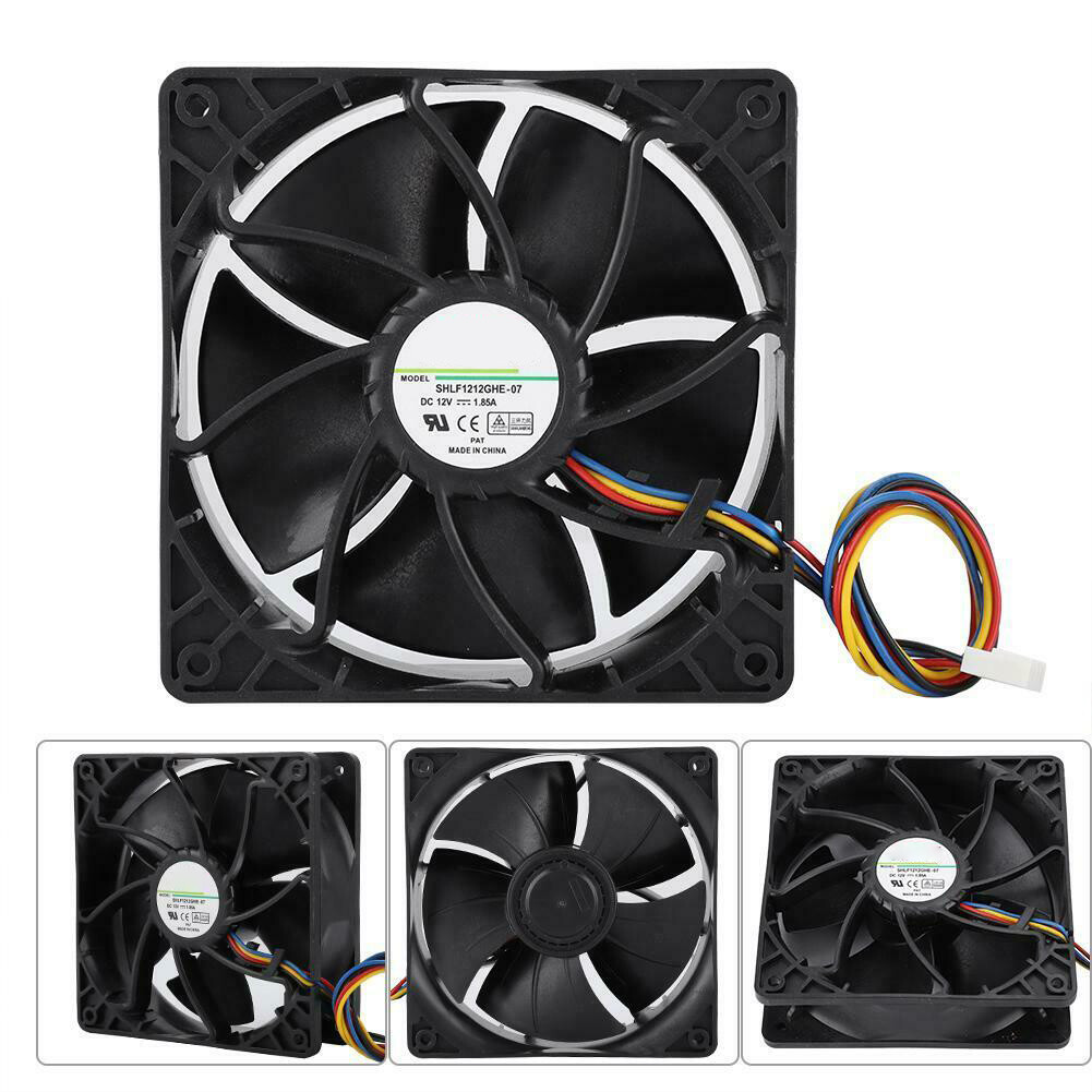 SHLF1212GHE-07 6500 RPM Fan For AntMiner D3 L3+ S9 T9 S15 T15 S17 T17 4pin