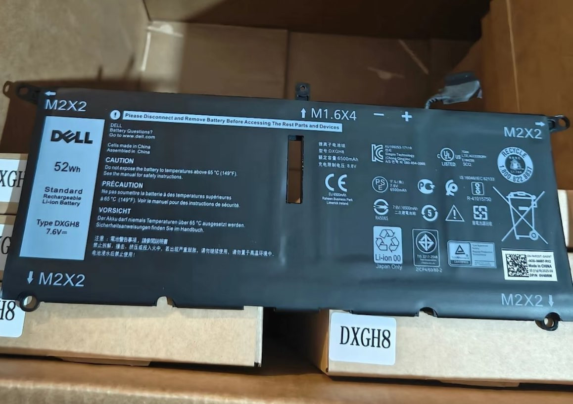 Genuine OEM  52Wh DXGH8 Battery For Dell XPS 13 9370 9380 7390 Series H754V NEW