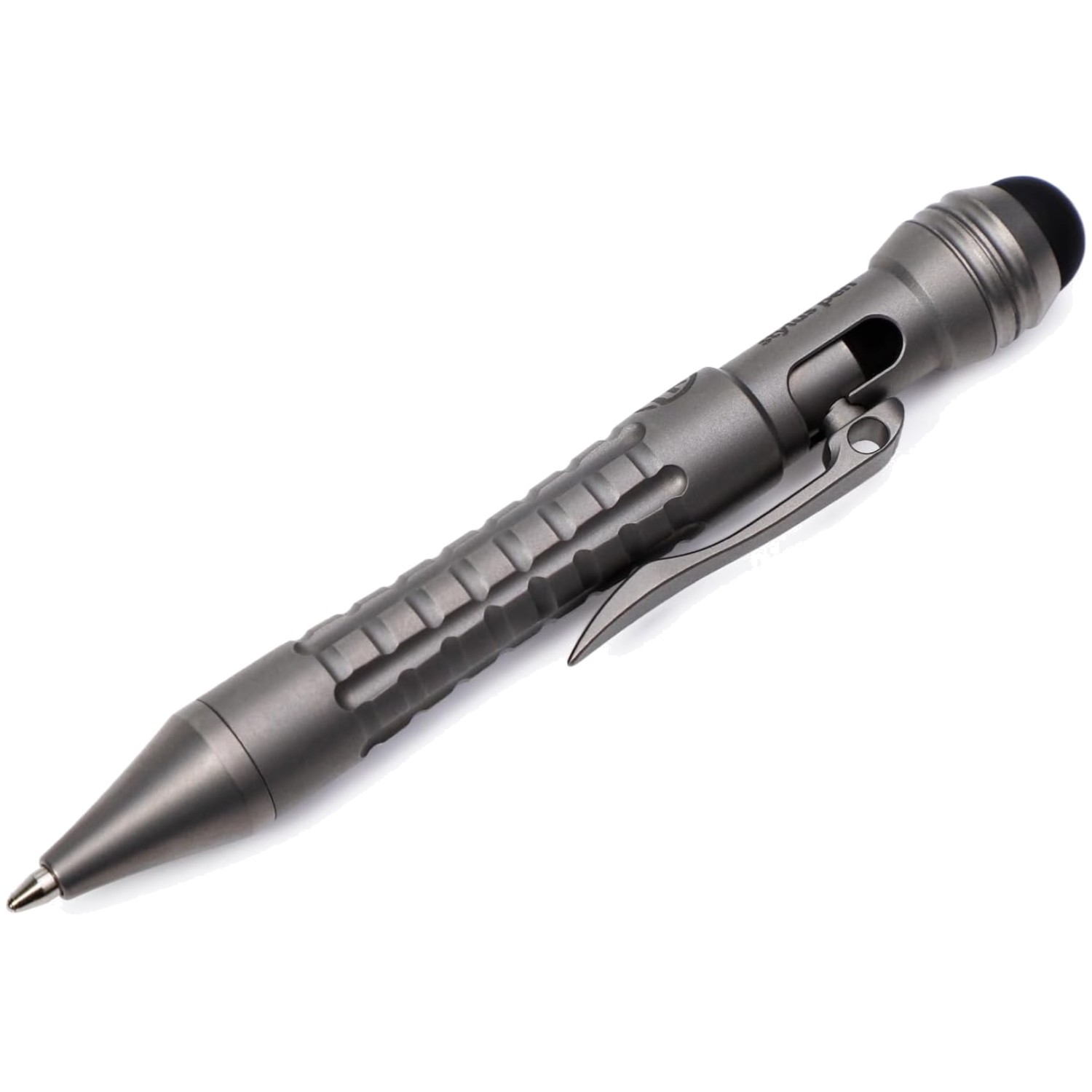 Titanium Touchscreen Stylus Pen - Smooth Lamy Refill, Grey