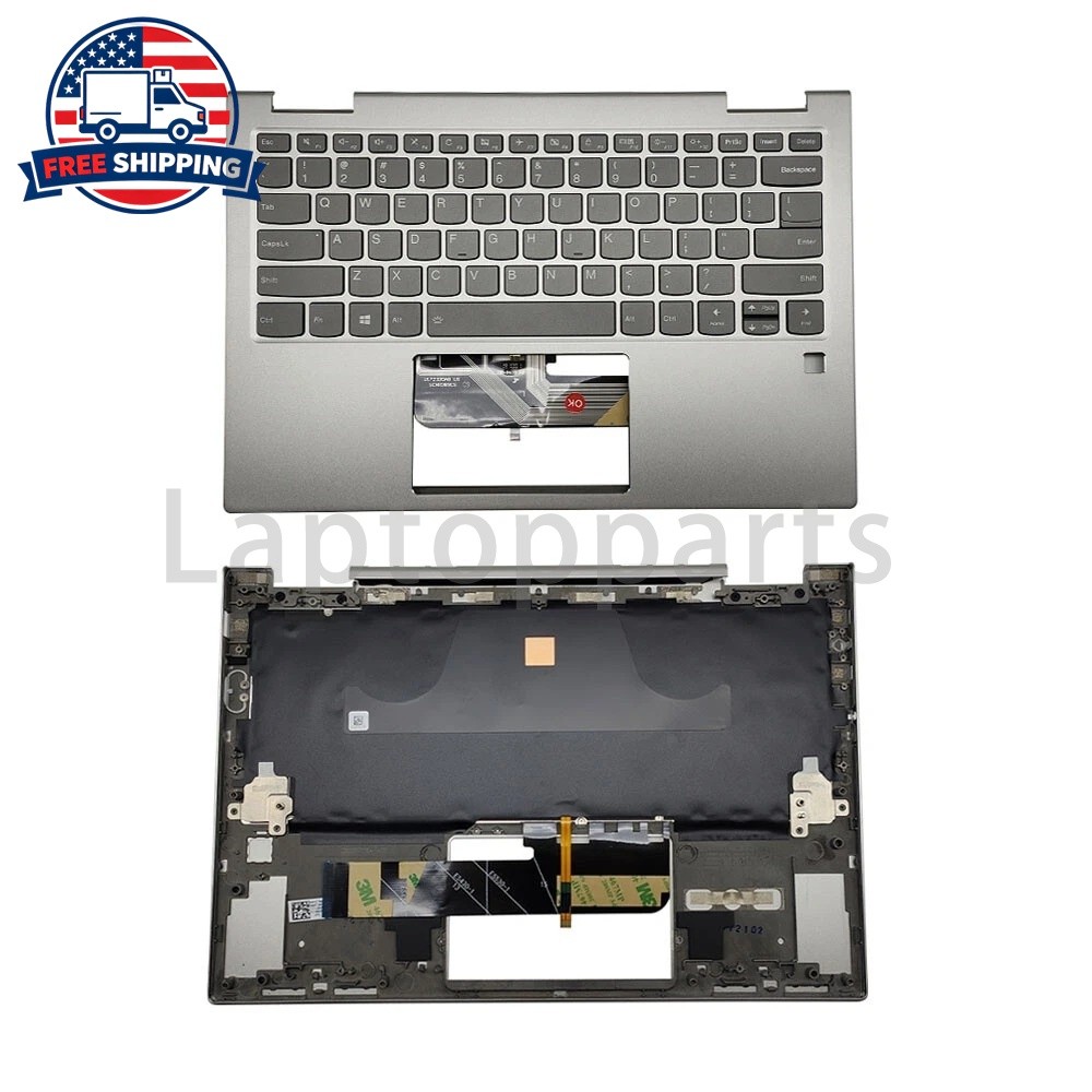 New Palmrest w/ Backlit Keyboard For Lenovo Yoga 730-13IKB Silver 5CB0Q95936 US