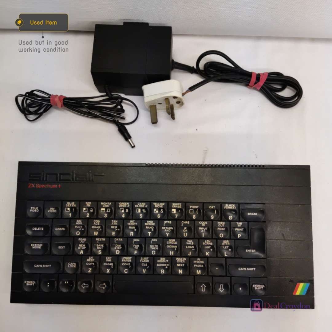 SINCLAIR ZX SPECTRUM+ PERSONAL COMPUTER VINTAGE 1980's RETRO