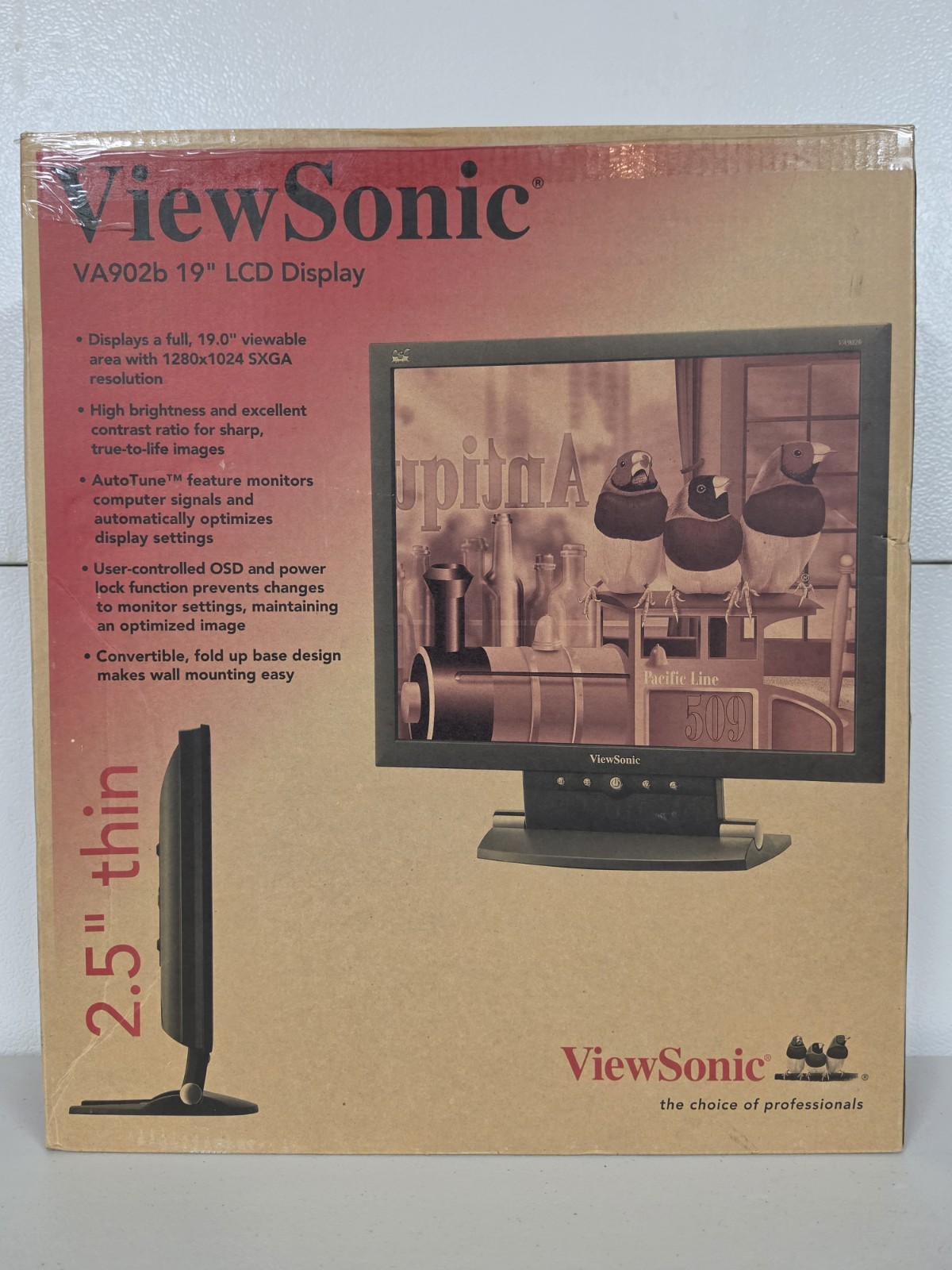 ViewSonic VA902b 19" LCD Computer Monitor 1280x1024 5:4 VGA VS10780 Retro Gaming