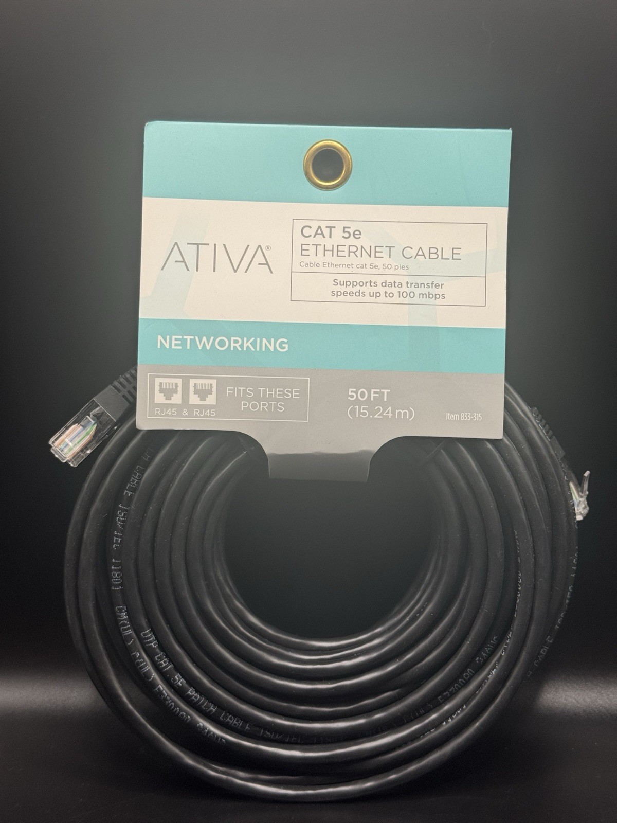 Ativa Cat 5e RJ45 High Speed Ethernet Cable ~ 50FT ~ Model 833-315~ New