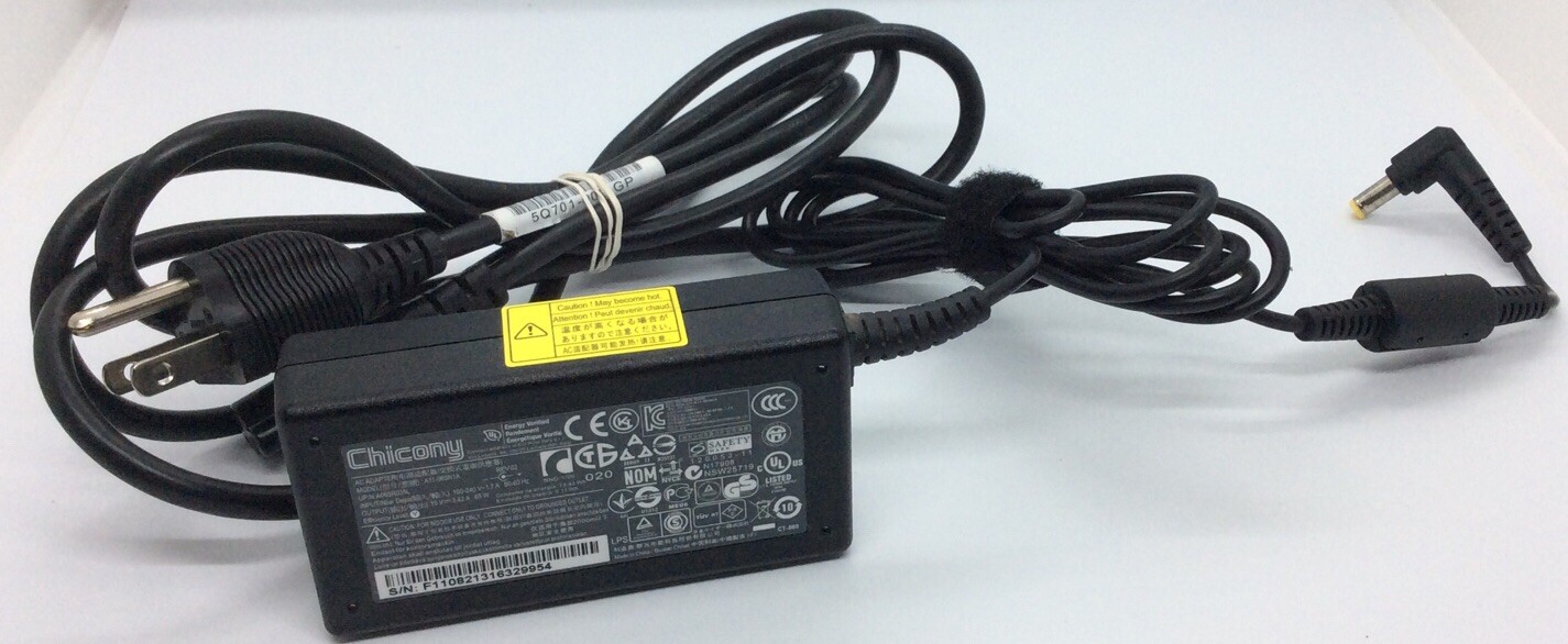 Genuine Acer Aspire R5-571T R5-571TG Ac Adapter Charger & Cord A11-065N1A