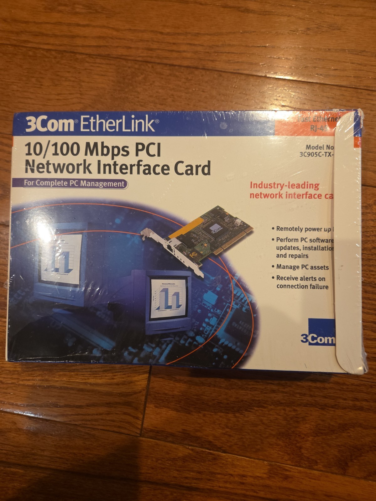 New Unopened 3Com Etherlink 10/100Mbps PCI Network Interface Card 3C905C-TX-M