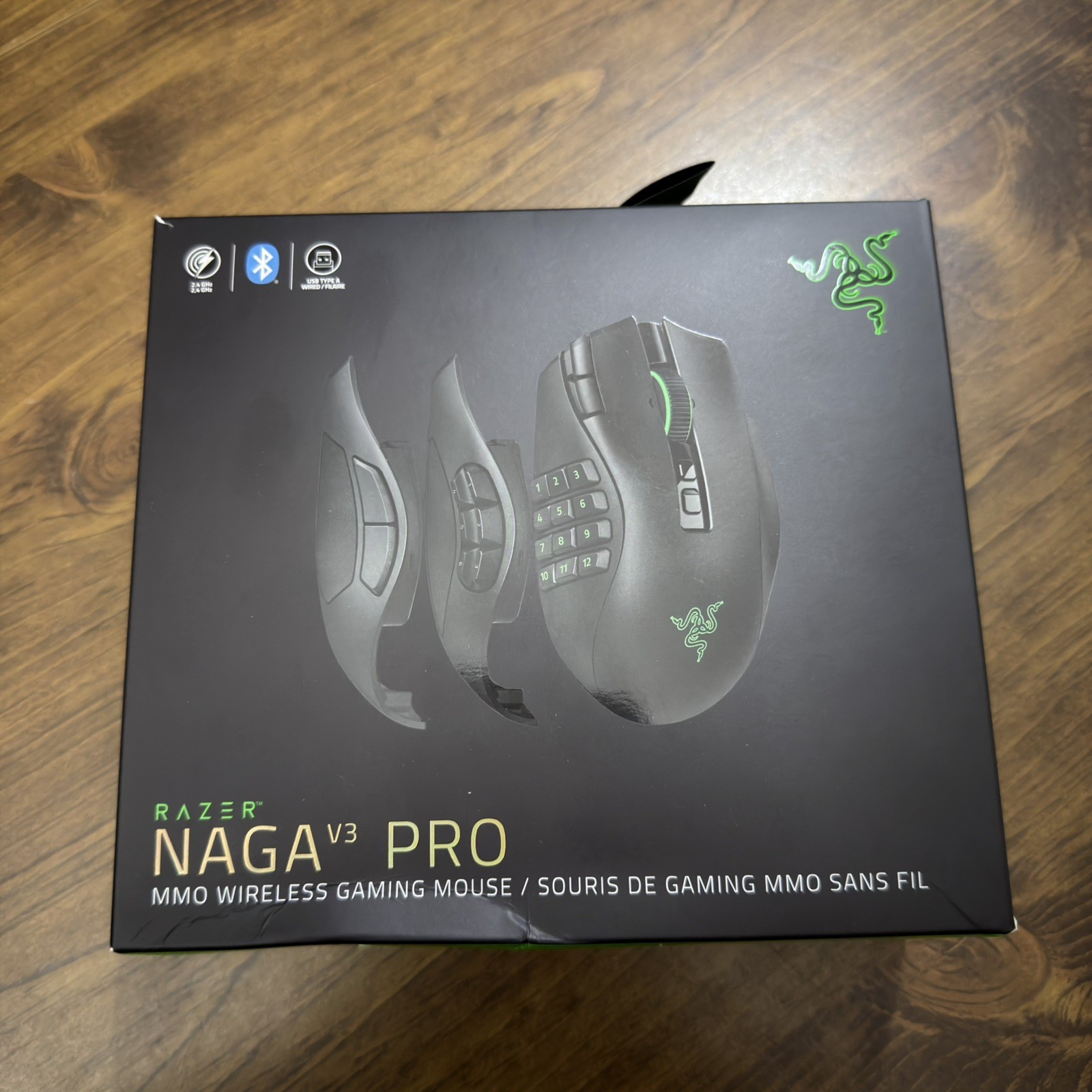 Razer Naga V3 Pro MMO Wireless Gaming Mouse with Swappable Side Plates