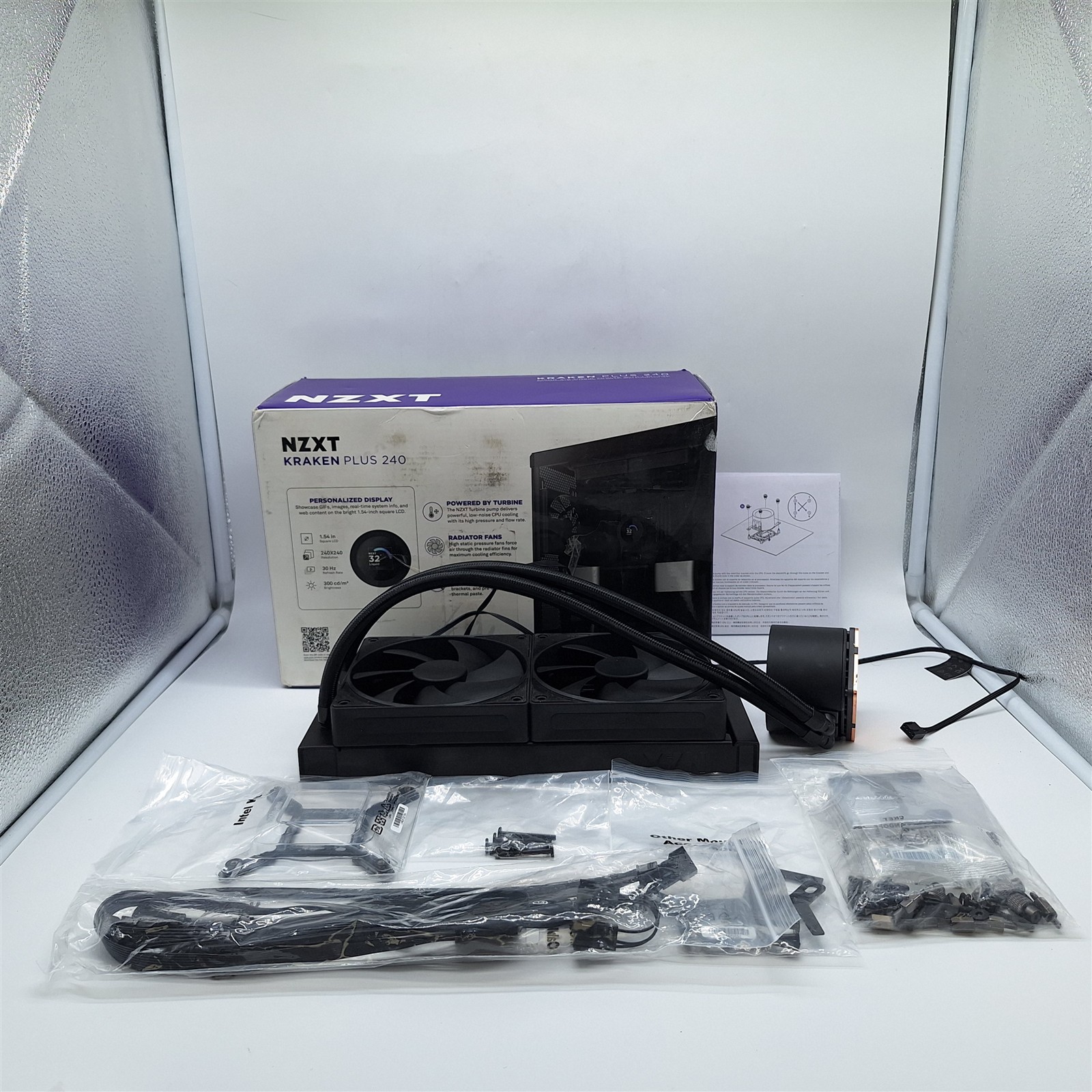 NZXT Kraken Plus 240 – AIO CPU Liquid Cooler – 240mm Radiator – Black