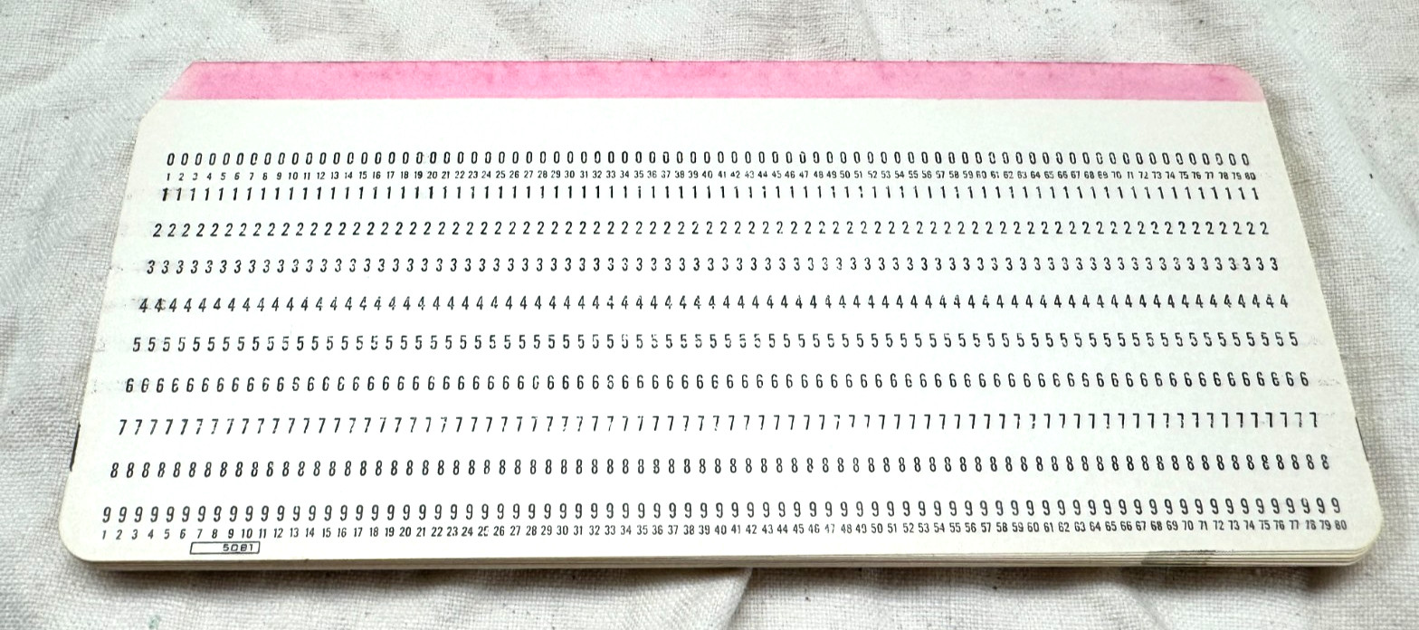 COMPUTER PUNCH CARDS IBM  50pcs VINTAGE 1970s Mainframe 80 column card format