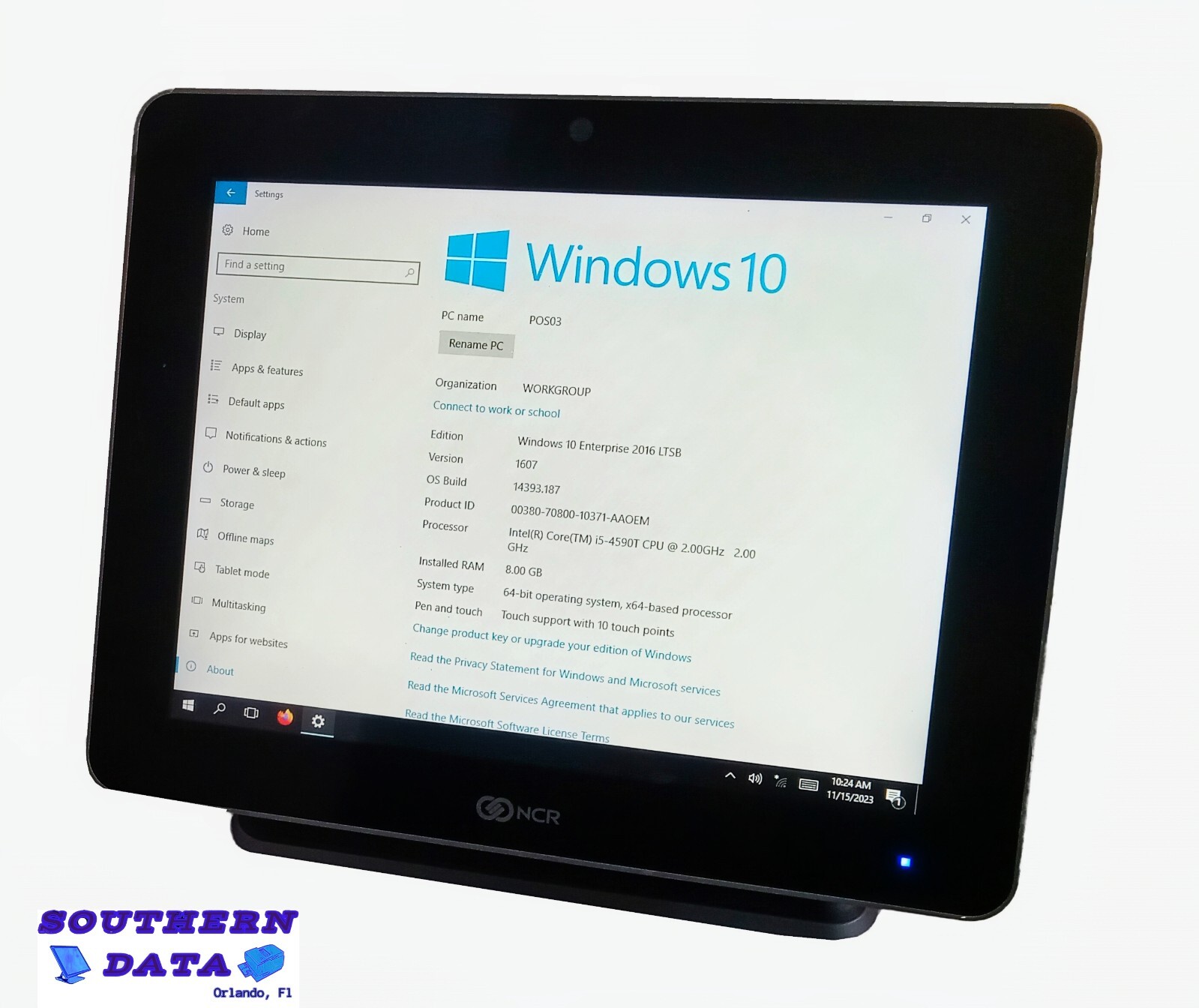 NCR RealPOS XR7 7702-2515-8801 w/ Windows 10 Enterprise OS