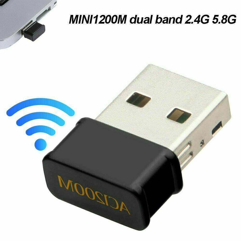Wireless Lan USB PC Network 802.11AC  Dual Band 2.4G / 5G 1200mbps WiFi Adapter