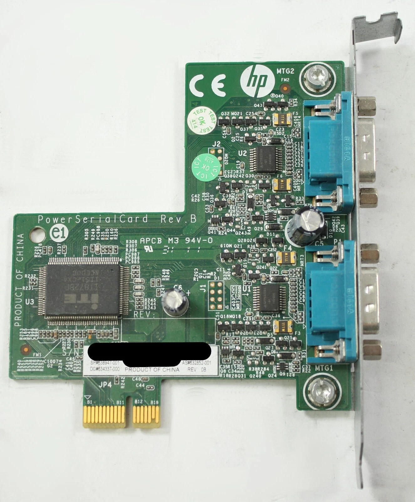 Genuine HP 640267-001 Dual Port Serial Card PCI-Express Expansion 638947-001