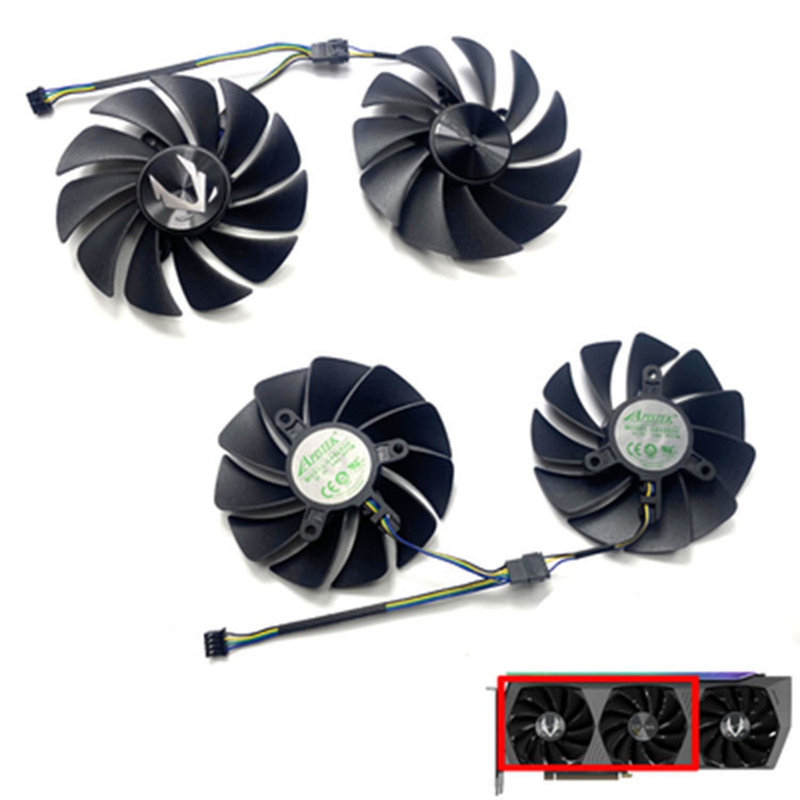 Graphics Card Cooling Fan For ZOTAC RTX3070 3070ti 3080 3080ti AMP/HA GA92S2U