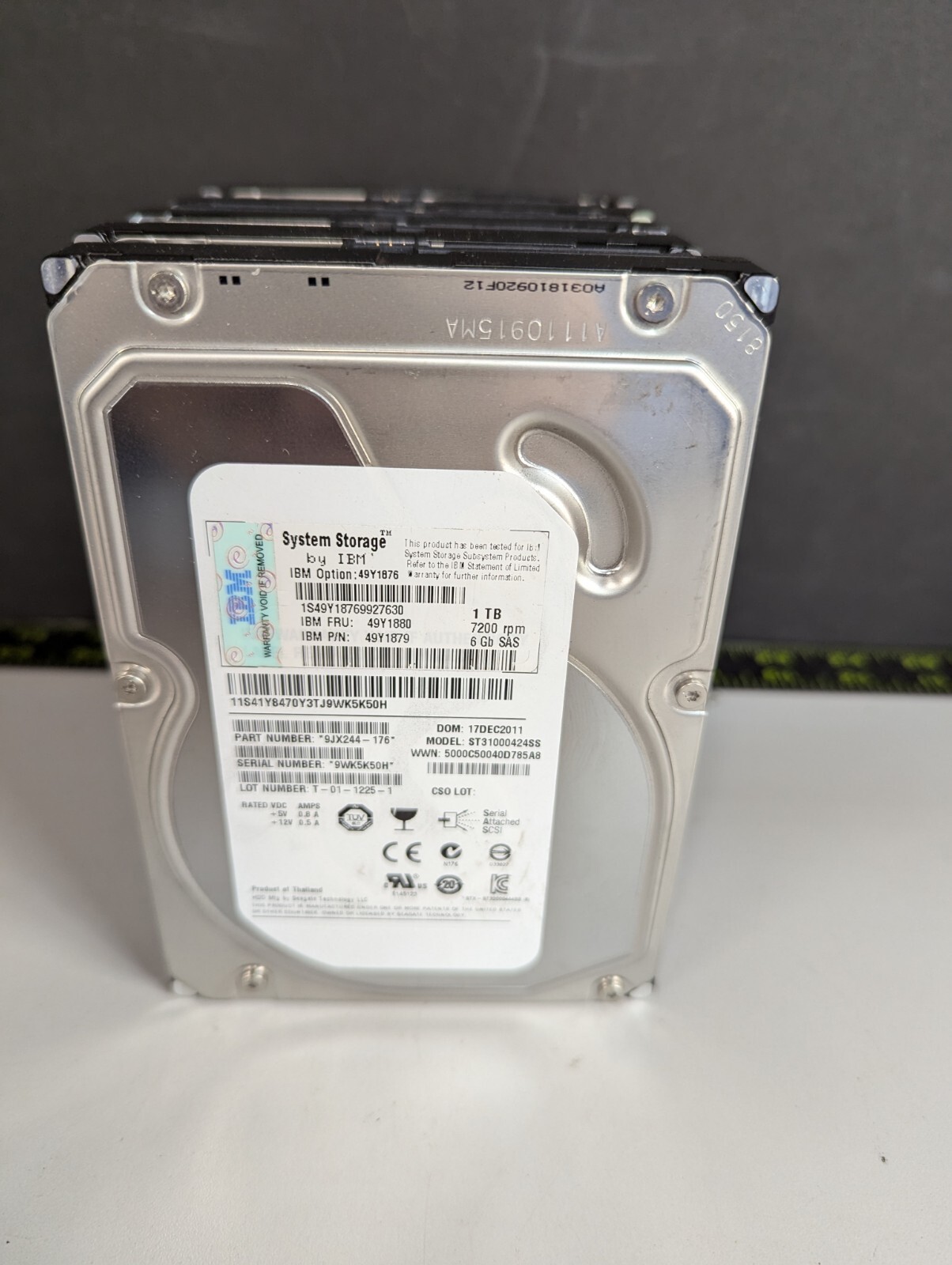 *Lot Of 4* Seagate ST31000424SS 1TB 7.2K RPM 6Gb/s 3.5" SAS Hard Drive