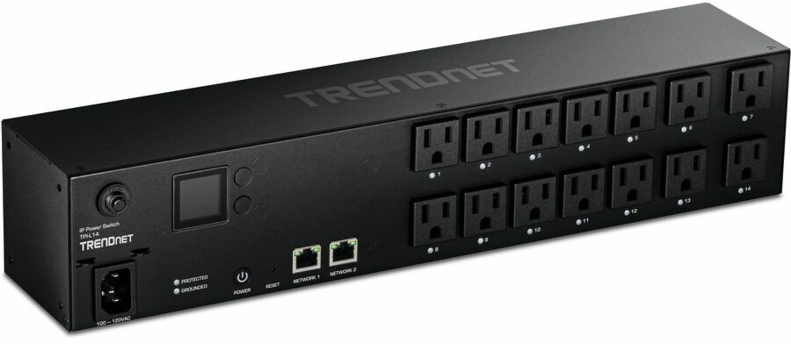 TRENDnet - TPI-L14 - TRENDnet 14-Outlet Managed 2U Rackmount Switched Power