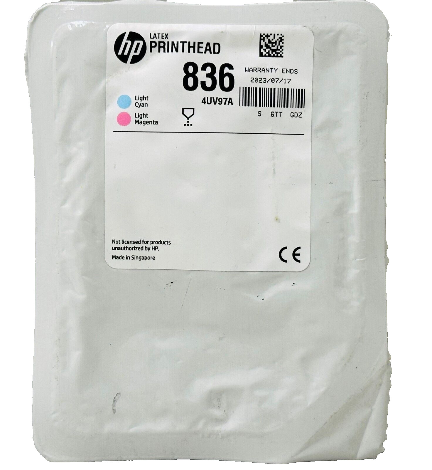 New Genuine HP 836 Light Cyan & Light Magenta (4UV97A) Printhead Cartridge