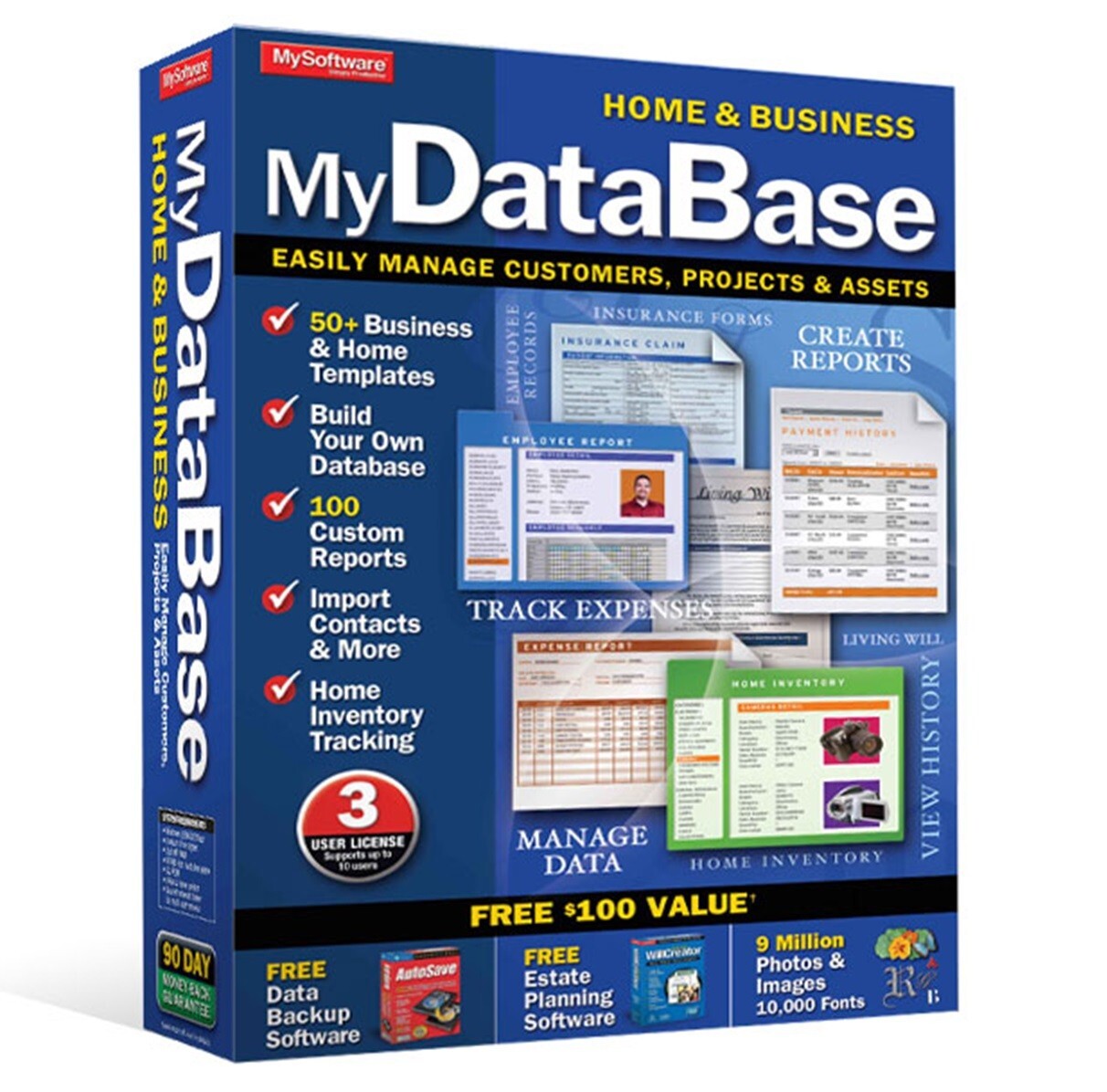 Avanquest My Database Home & Business Software Windows, XP, VIsta, 7, 8 or 10