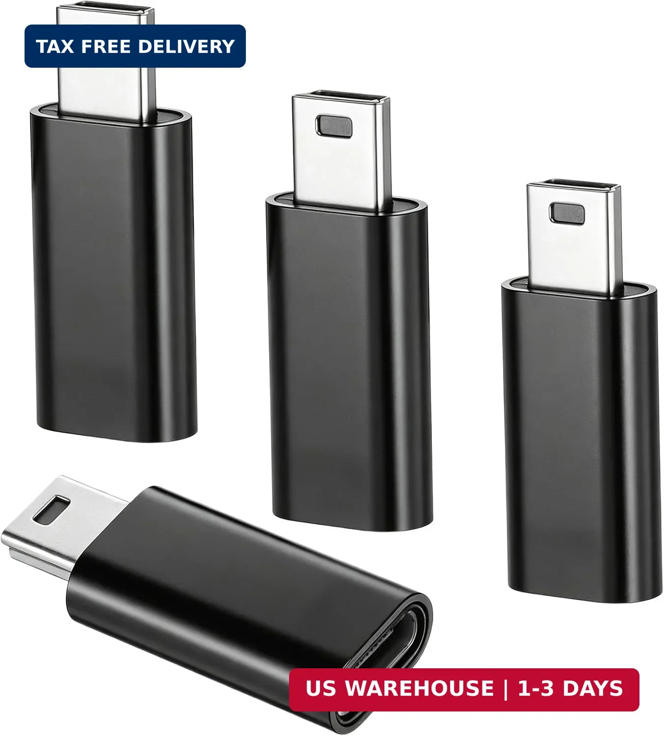 4 Pcs USB-C to Mini USB Adapter Type C Female to Mini USB 2.0 Male Convert Conne