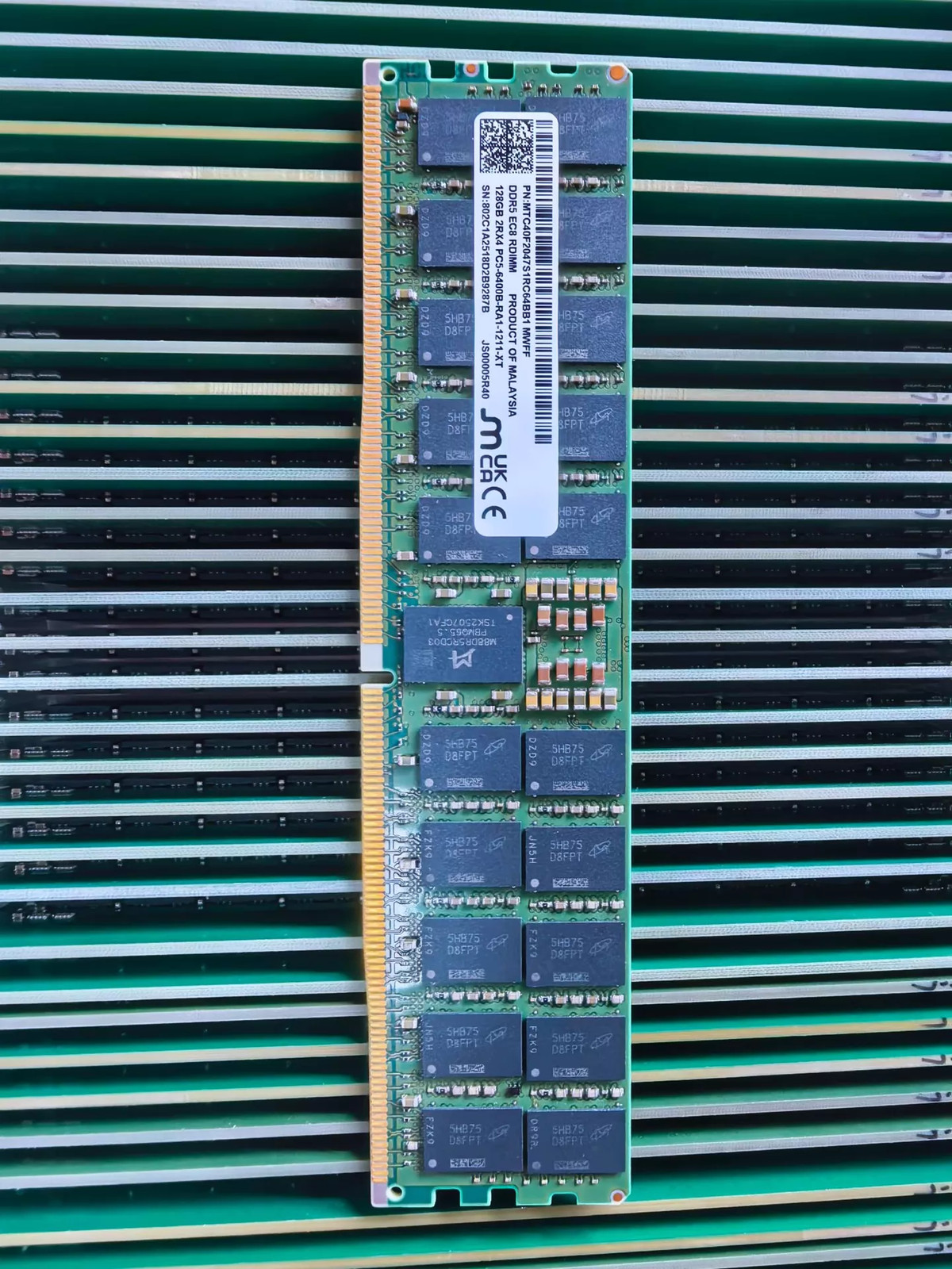 Micron 128GB 6400MHz DDR5 RAM ECC RDIMM 2RX4 PC5-6400B-RAA-1211-XT