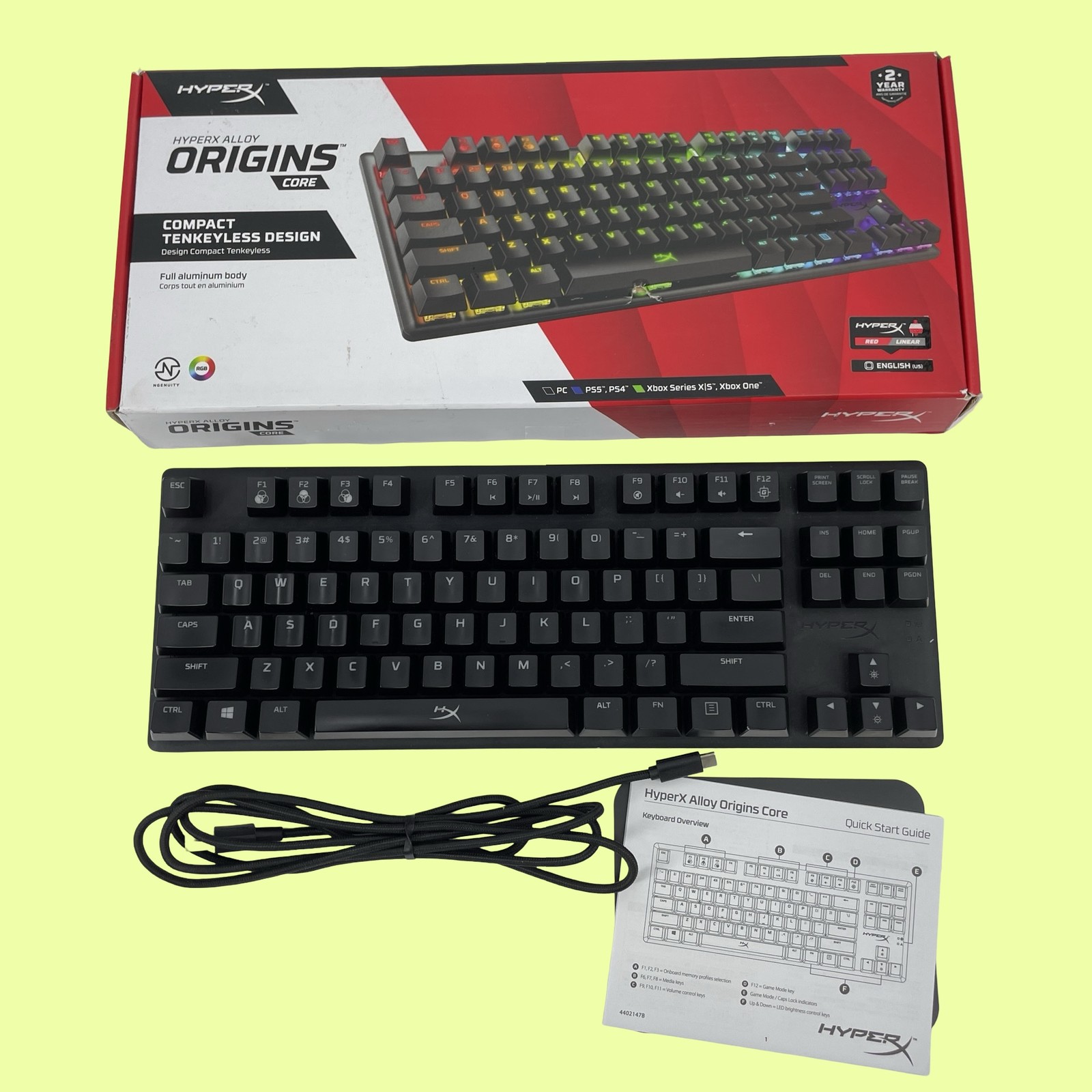HyperX Alloy Origins Core Tenkeyless Mechanical Gaming Keyboard - Black #U9273