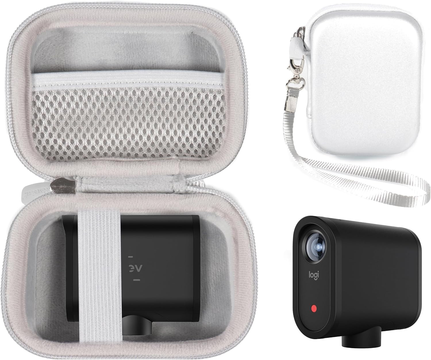 Case for Logitech for Creators Mevo Start, Wireless Live Streaming Camera (White