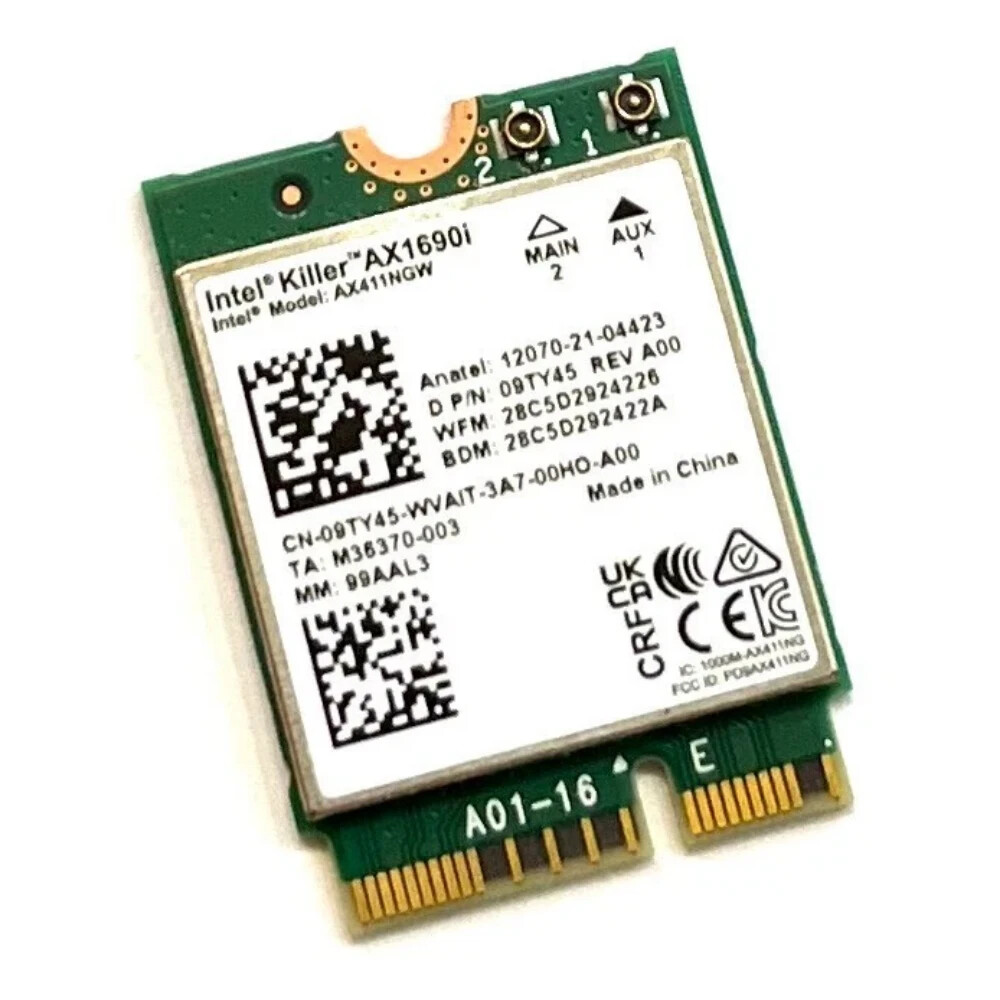 Dell Killer1690i 09TY45 Intel AX411NGW vPro WiFi6e Wireless Card NGFF M.2 CNV...