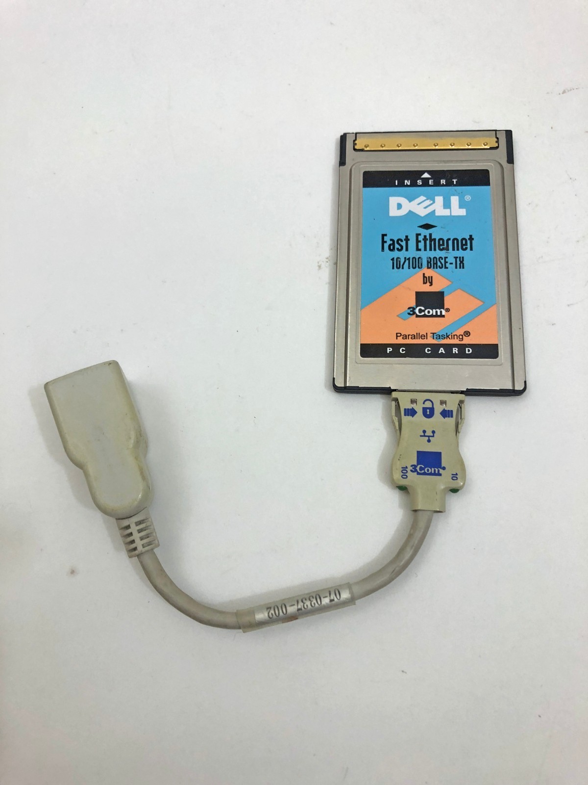 Dell 3CCFE575BT-D Fast Ethernet PC Card 10/100 Base w/Cord Untested