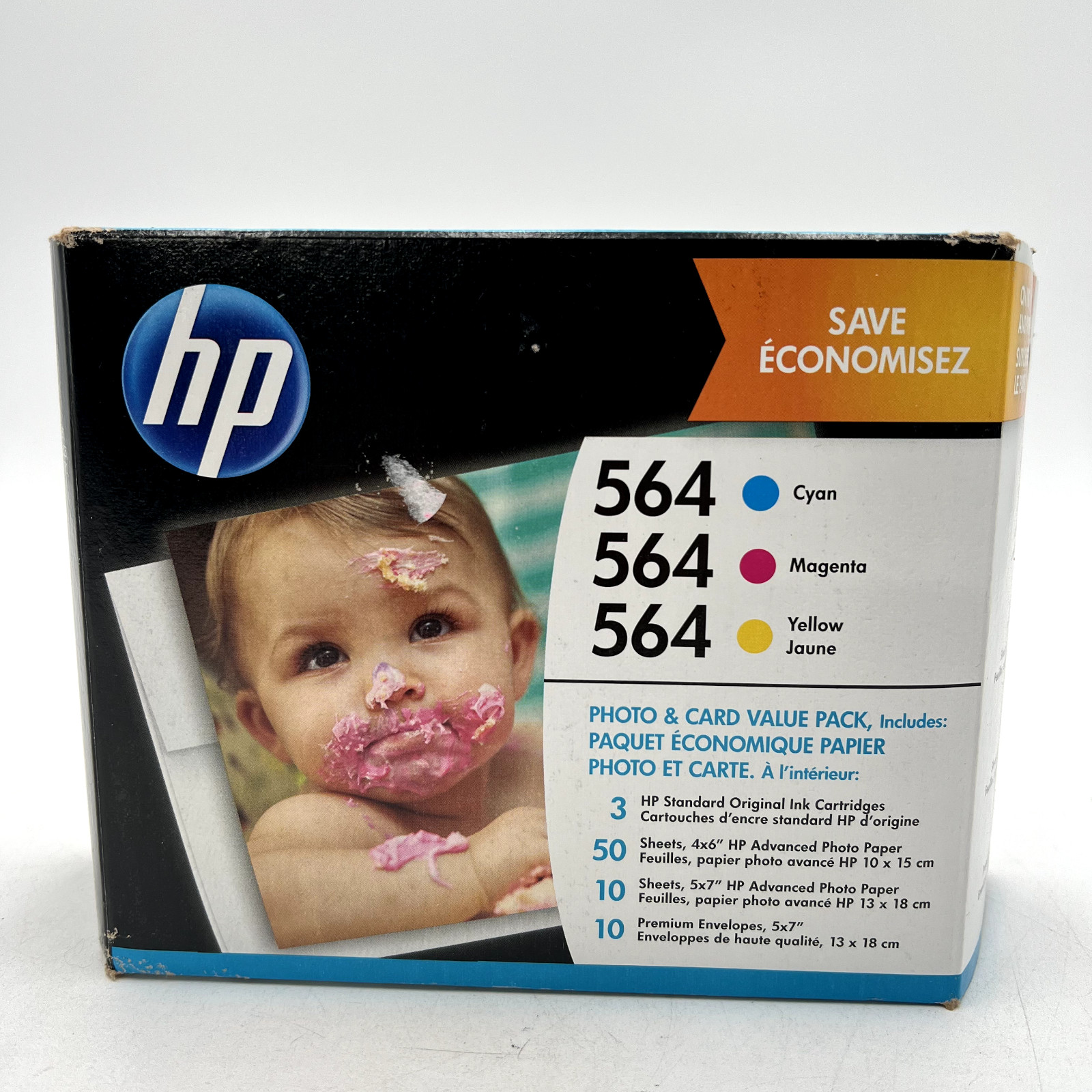 HP 564 Tri-Color Ink Combo w/ Photo & Card Value Pack Photo Paper EXP 9/2022 New