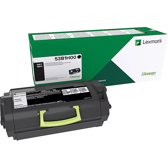 Lexmark™ 53B1H00 Black High Yield Return Program Toner Cartridge