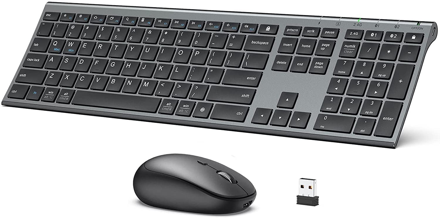 DK03 Bluetooth Keyboard and , Rechargeable Dual-Mode (Bluetooth 4.2 + 2.4G) W...