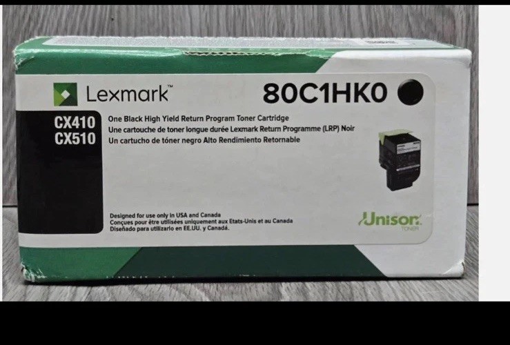 Lexmark 80C1HK0 CX410 CX510 Black High Yield Toner Cartridge 80C1HK