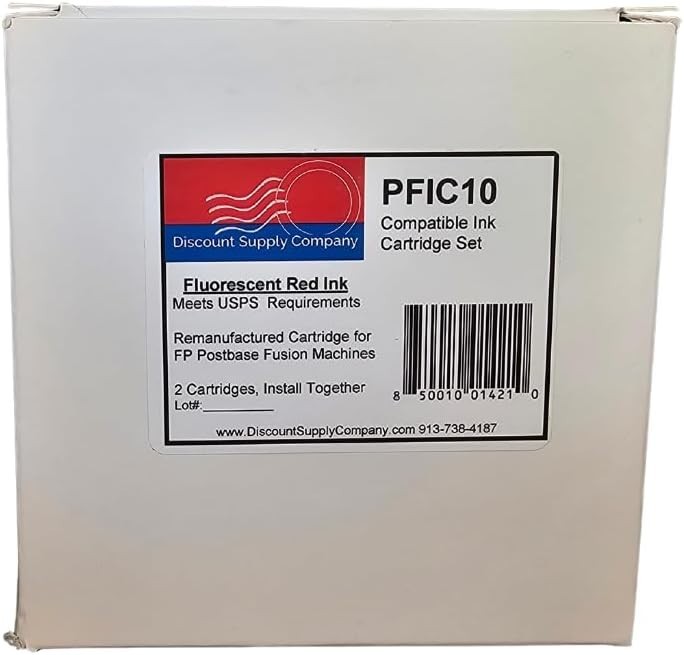 PFIC10 FP Postbase Fusion Replacement Ink Set USPS Machines 2 Cartridges Red BN