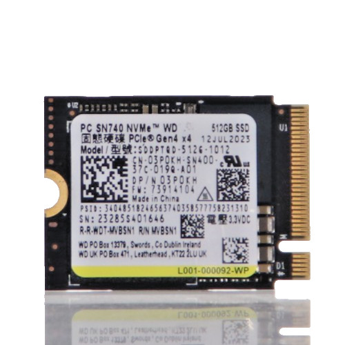 Western Digital SN740 512GB M.2 2230 Internal SSD SDDPTQD-512G-1012