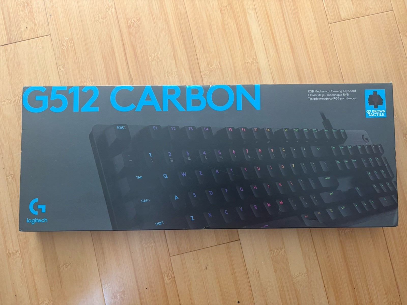 Logitech G512 Carbon Mechanical Wired USB RGB Keyboard GX Brown Black QWERTY