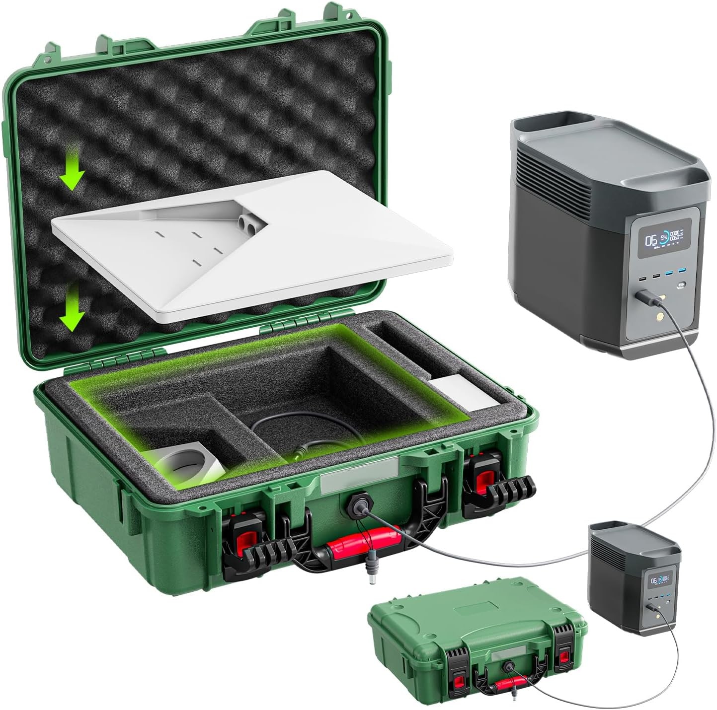 Starlink Mini Hard Carrying Case IP67 Waterproof Green