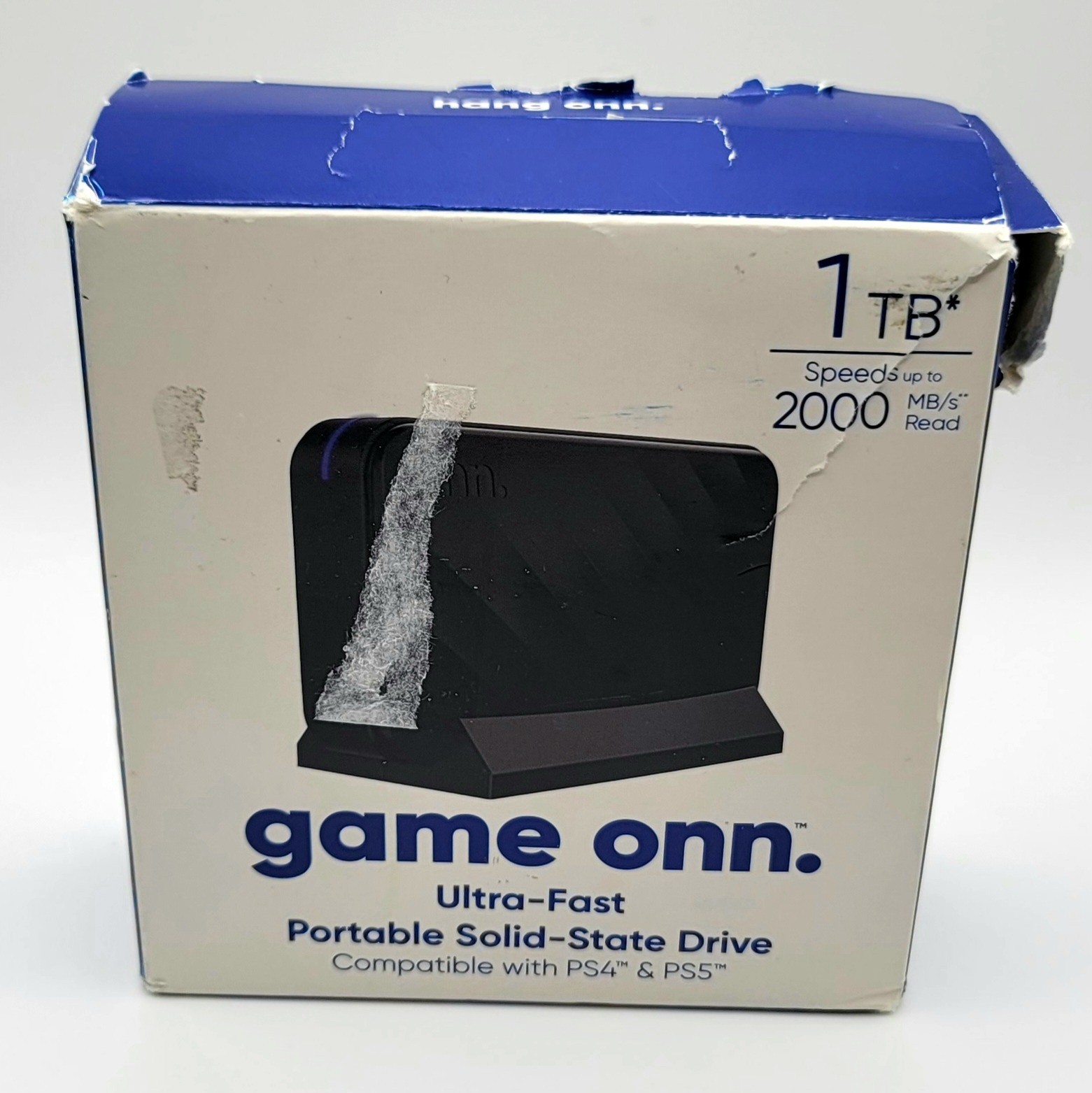 onn. 1TB Gaming Portable SSD - 2000 MB/s Ultra-Fast External Drive - PS4 PS5 PC