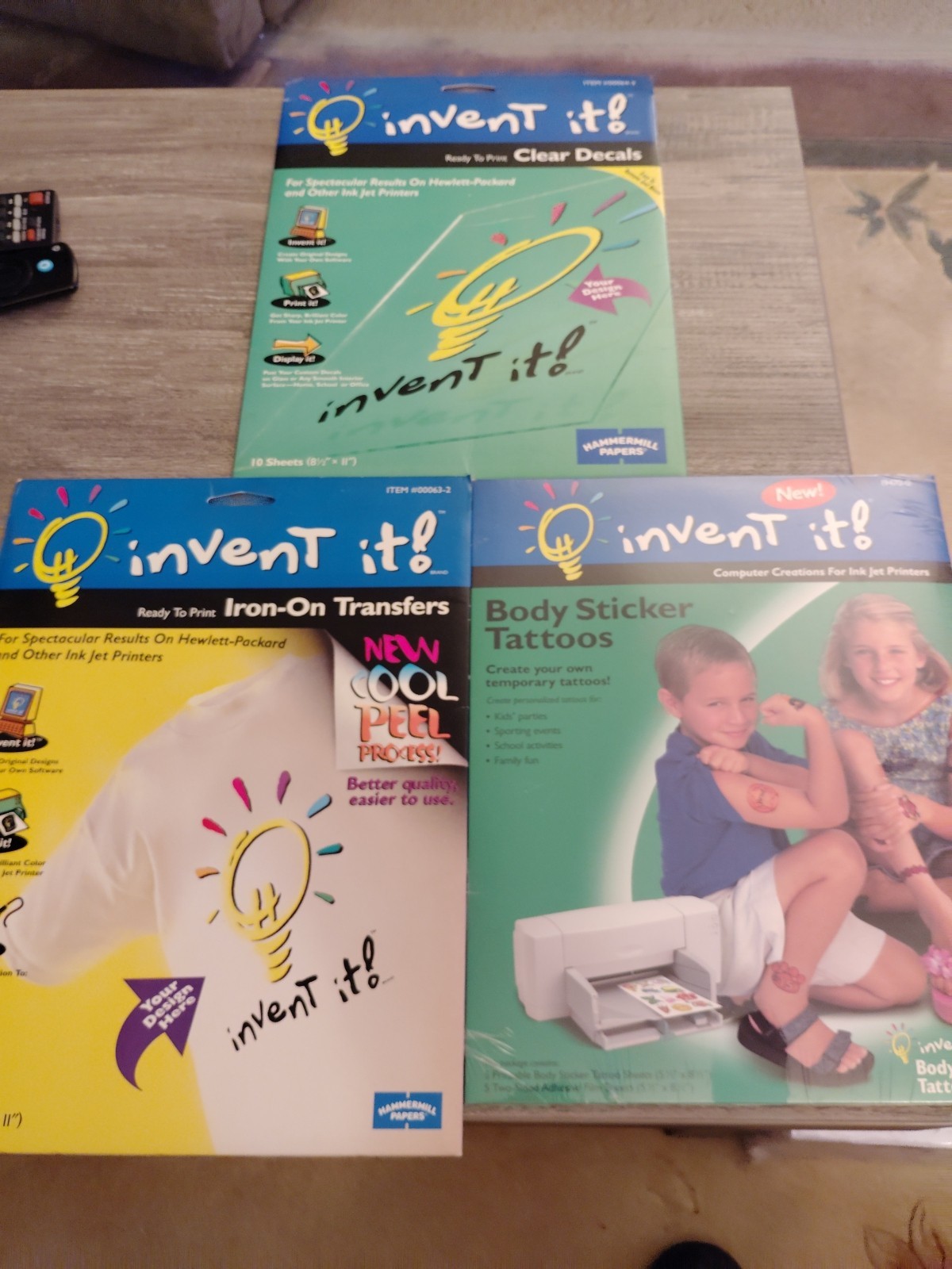 NOS Hammermill Ready to Print  Invent It Iron-on Transfers 3 Packs New 