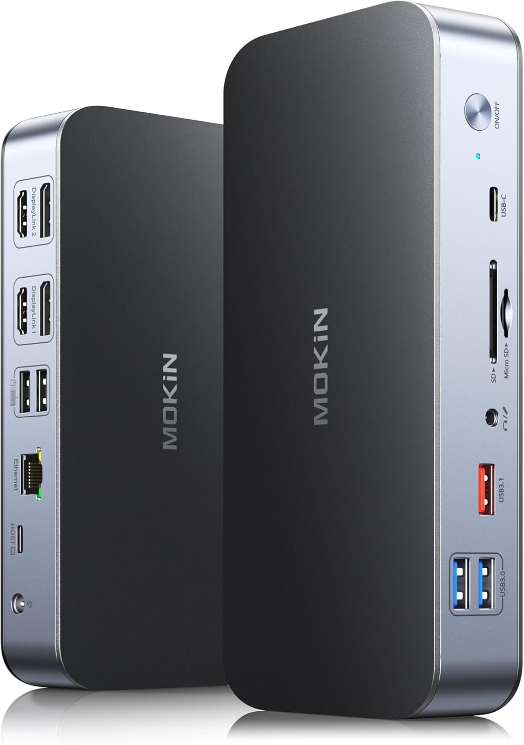 MOKiN 15-in-1 Dual Monitor DisplayLink Docking Station MODK1501