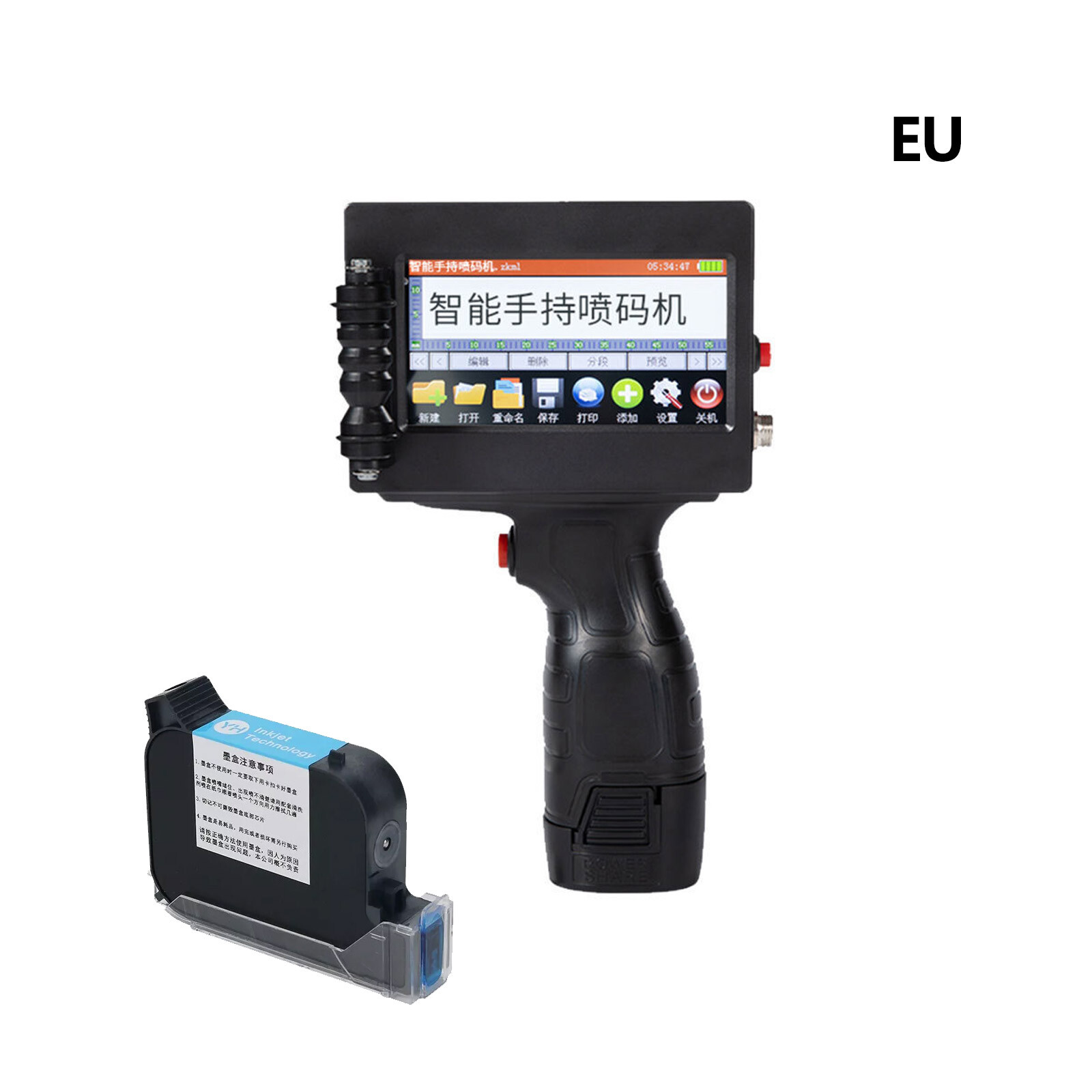 Handheld Inkjet Printer Touch Screen Date Barcodes Coding Machine /Ink Cartrid4Q