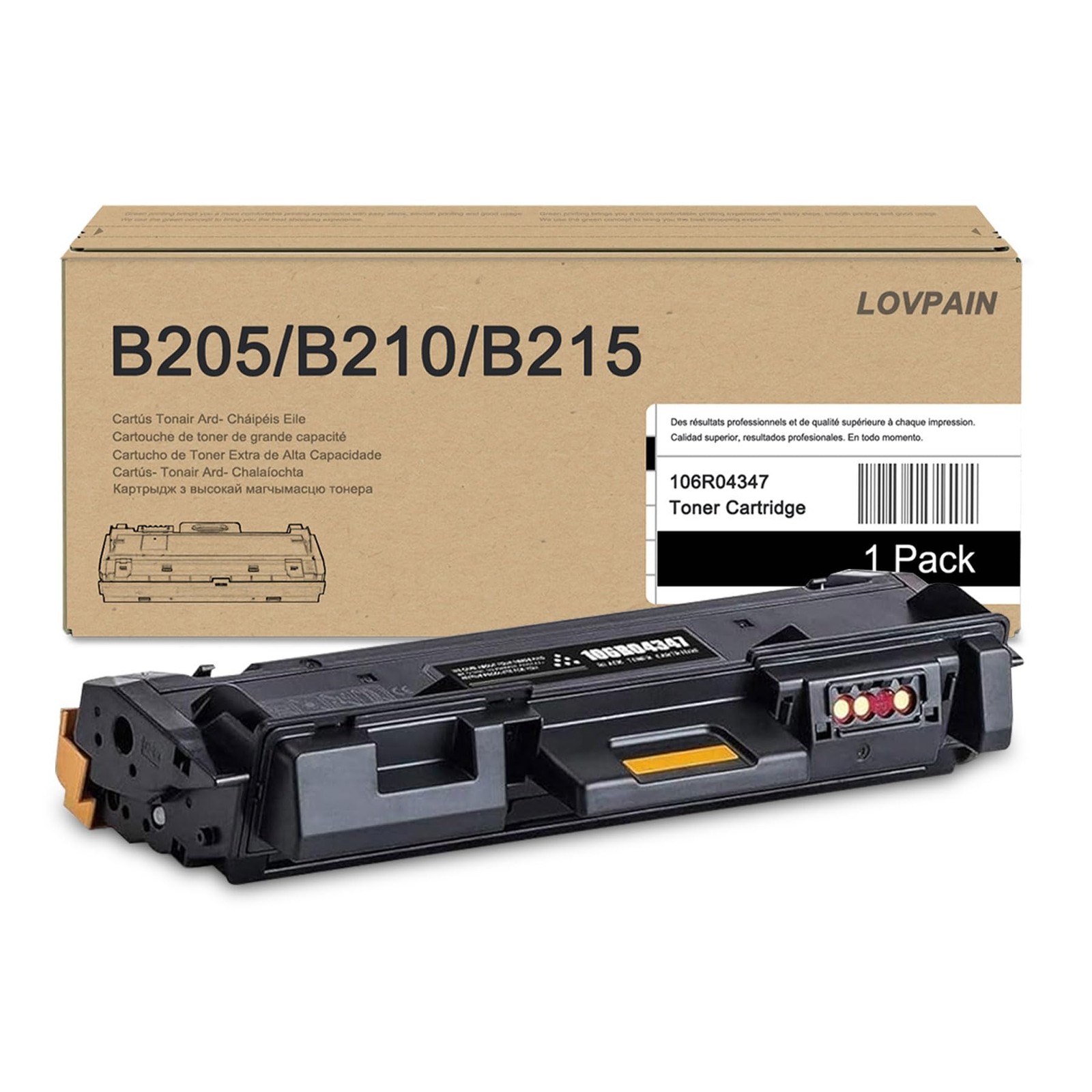 B205/B210/B215 Black High Capacity Toner Cartridge (1-Pack) - 106R04347 Black...