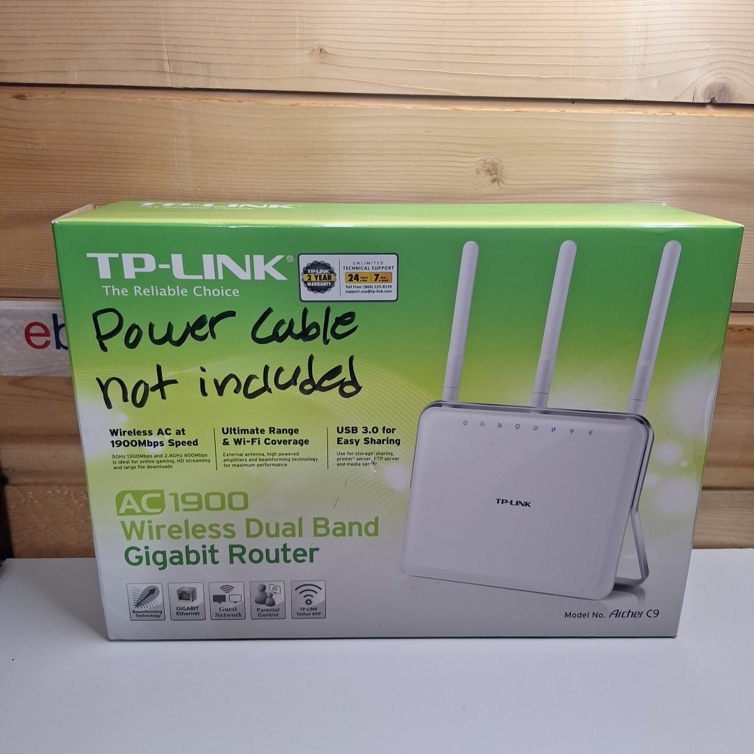 TP-Link Archer C9 AC1900 Smart Dual Band Gigabit WiFi Router - NO POWER CABLE