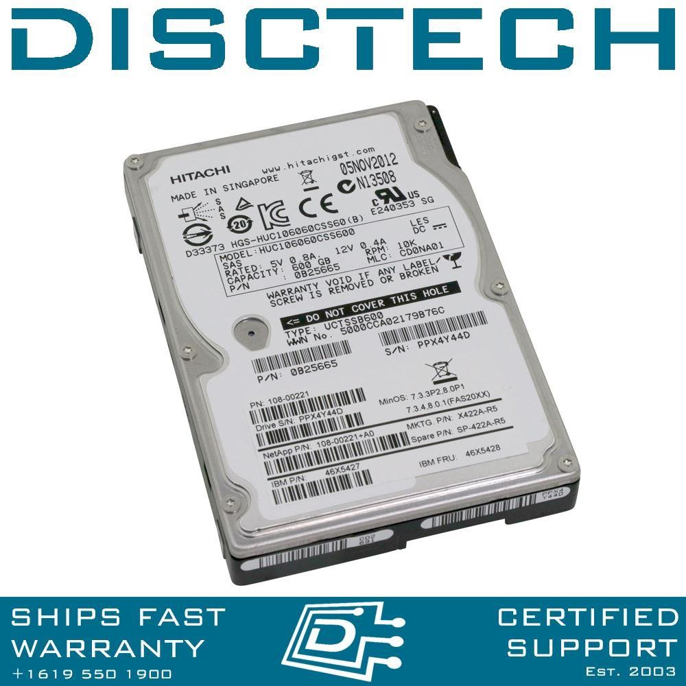 Hitachi Ultrastar NetApp 0B25665 HUC106060CSS600 600GB 10K X422A-R5