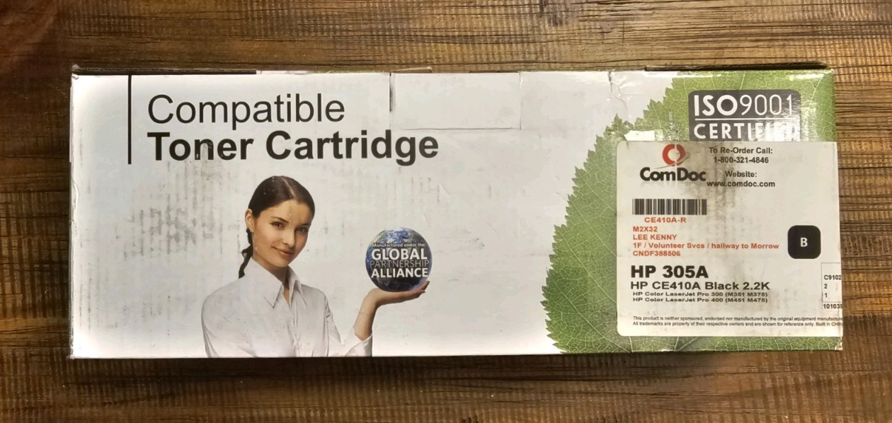 CE410A Black Compatible toner for HP Color Laserjet M351 M375 M451 M475 305A