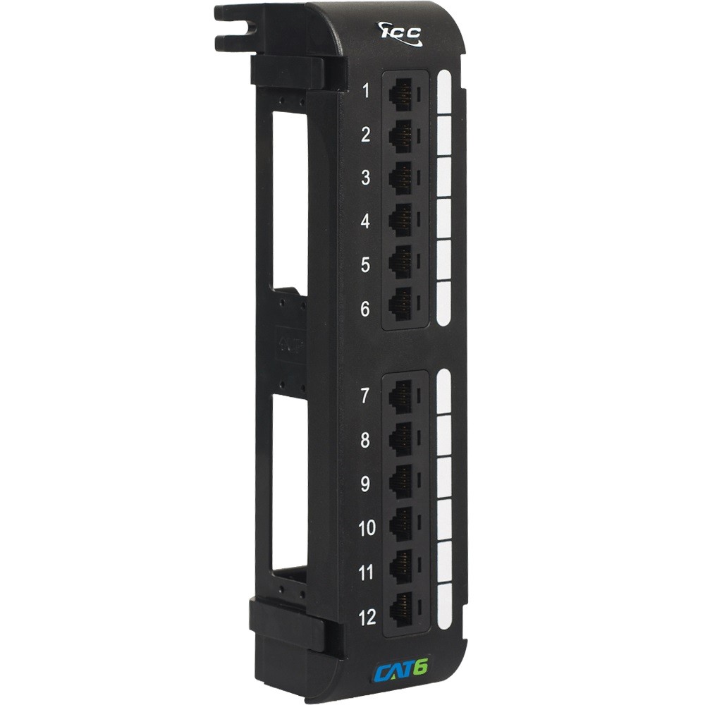Patch panel vertical cat 6 12-port