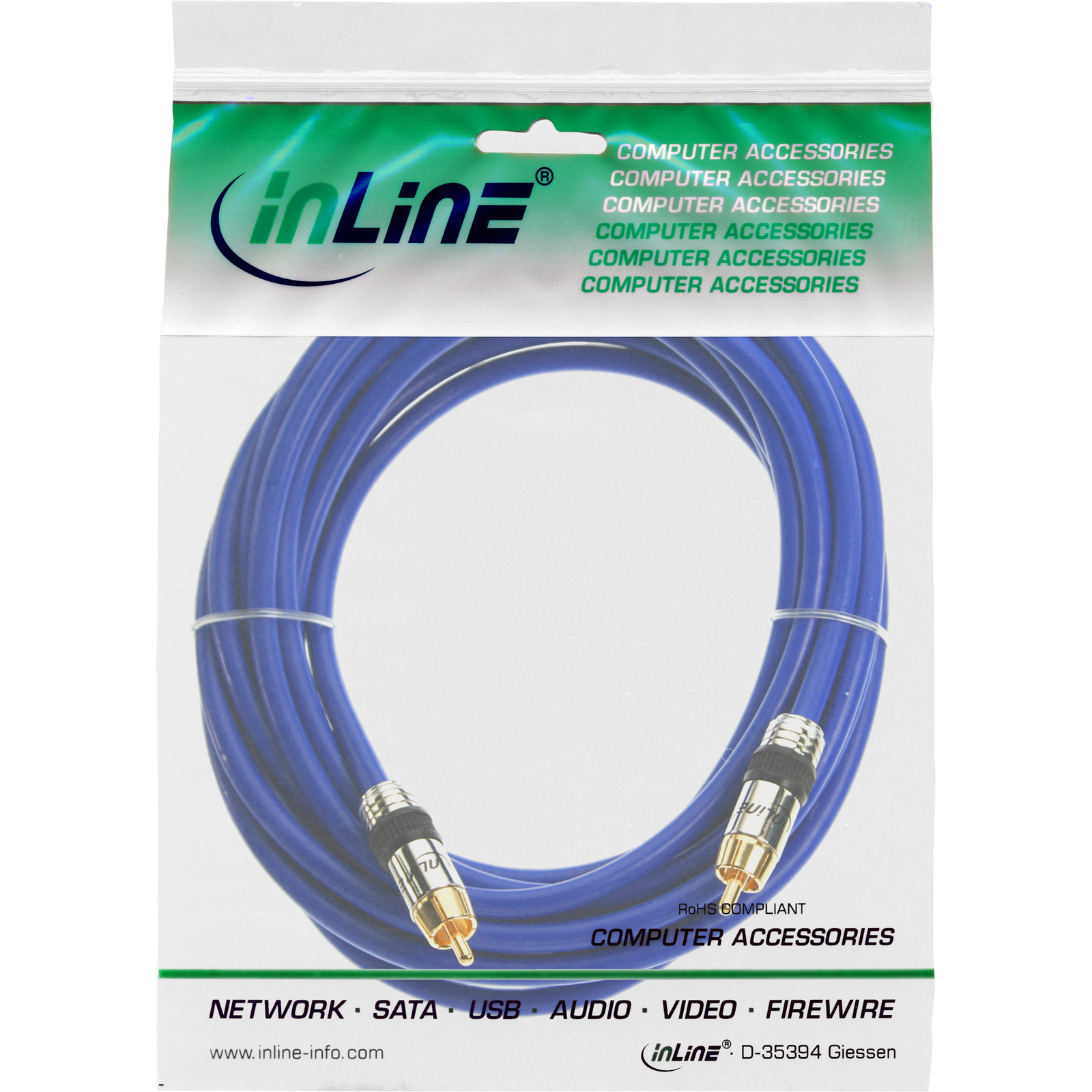 89403P inline RCA cable audio premium 1 x male / 3 m ~D~