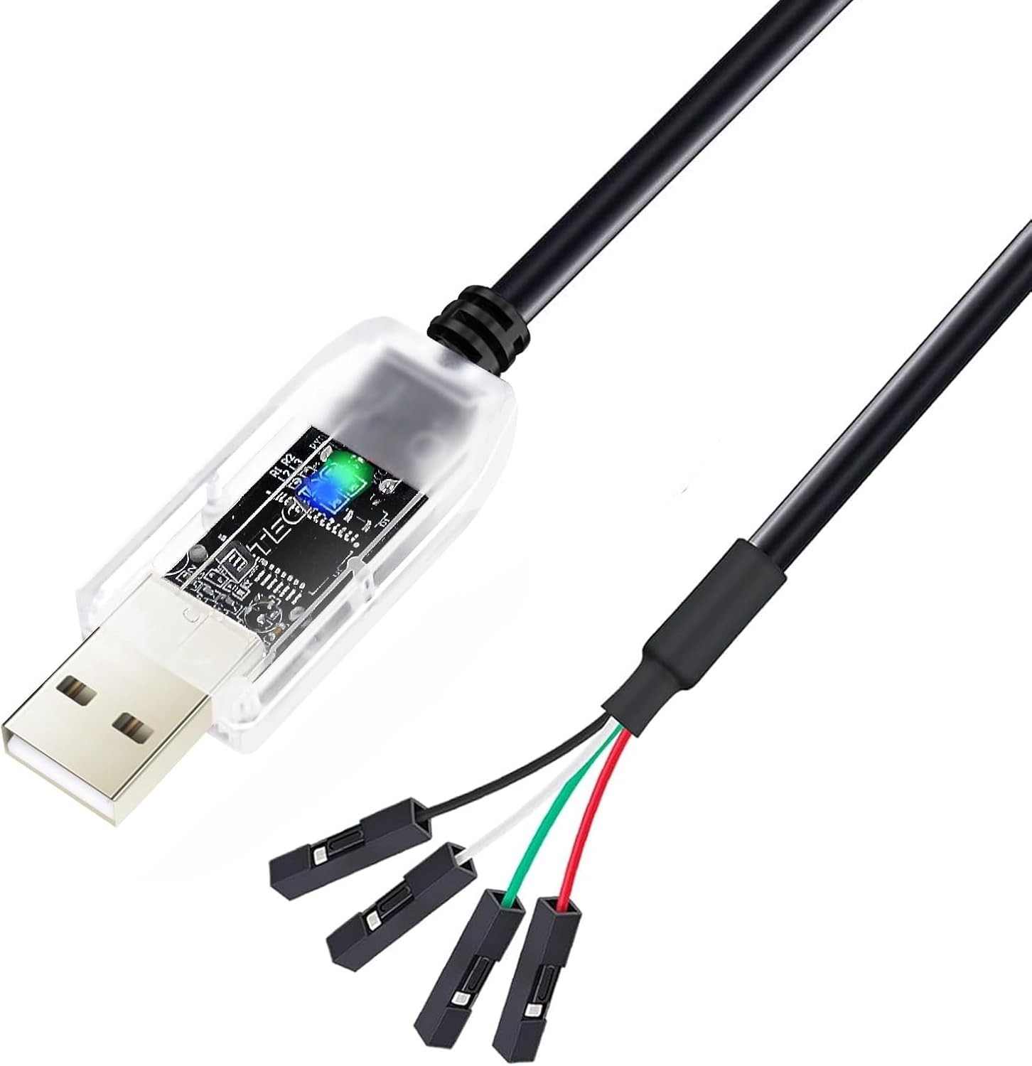 USB to TTL UART Serial Adapter PL2303 3.3V 4-Pin Debug Cable 3FT for PC & Linux
