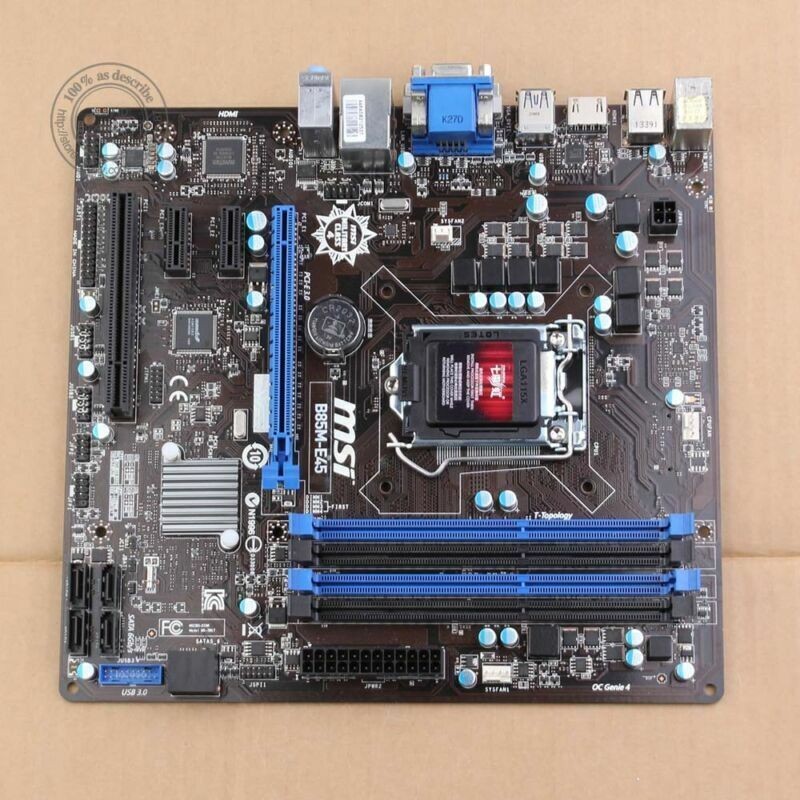 Original MSI B85M-E45 LGA 1150 DDR3 Intel B85 Motherboard USB 3.0 SATA 6Gb/s DVI
